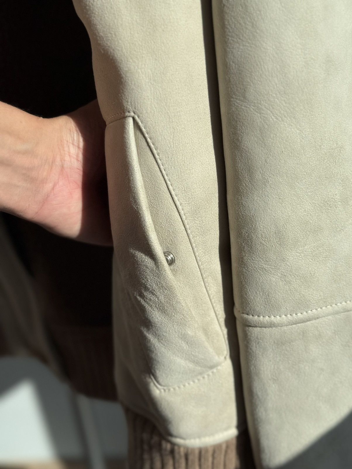 Brunello Cucinelli RRP $10500 Brunello Cucunelli suede sheepskin coat Jacket Size US XL / EU 56 / 4 - 23 Thumbnail