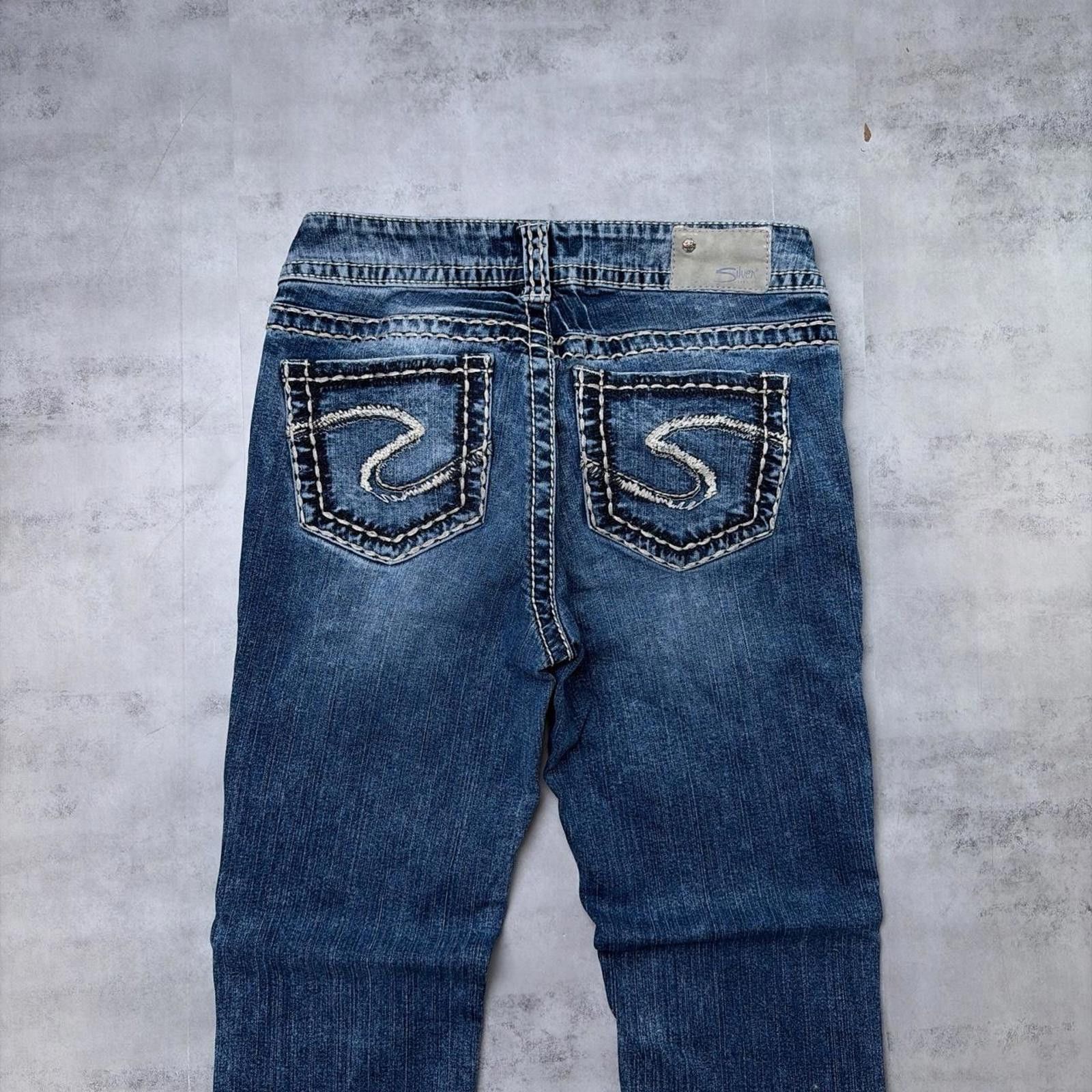 Silver Jeans Co. Y2K Blue Silver Jeans Grunge Suki Bootcut Denim Jeans Size 30" / US 8 / IT 44 - 2 Thumbnail