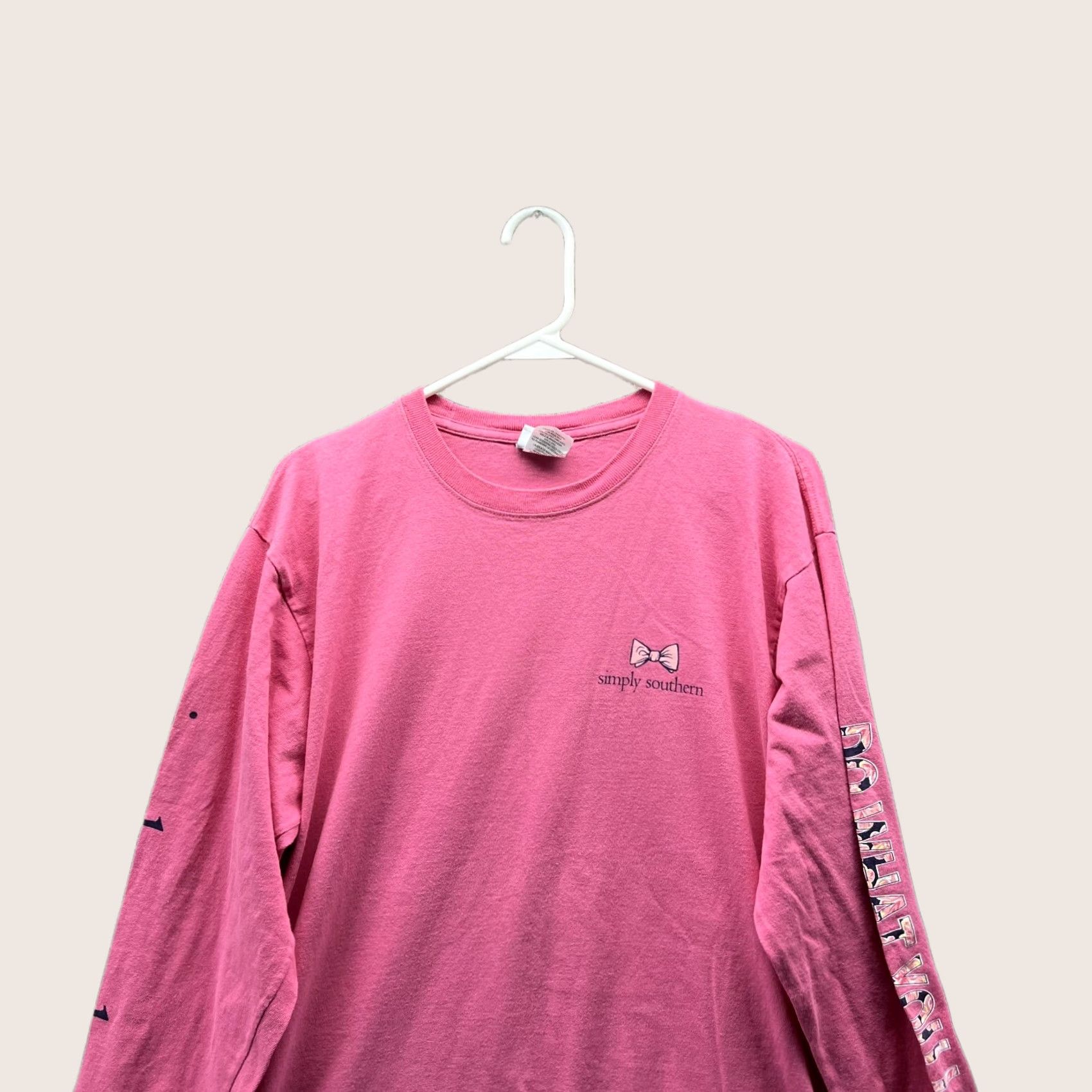 Pinko Simply Southern Shirt Men Large Pink White Casual Tee Crewneck Long Sleeve Shirt Mens Pink White Regular Century Size US L / EU 52-54 / 3 - 1 Thumbnail