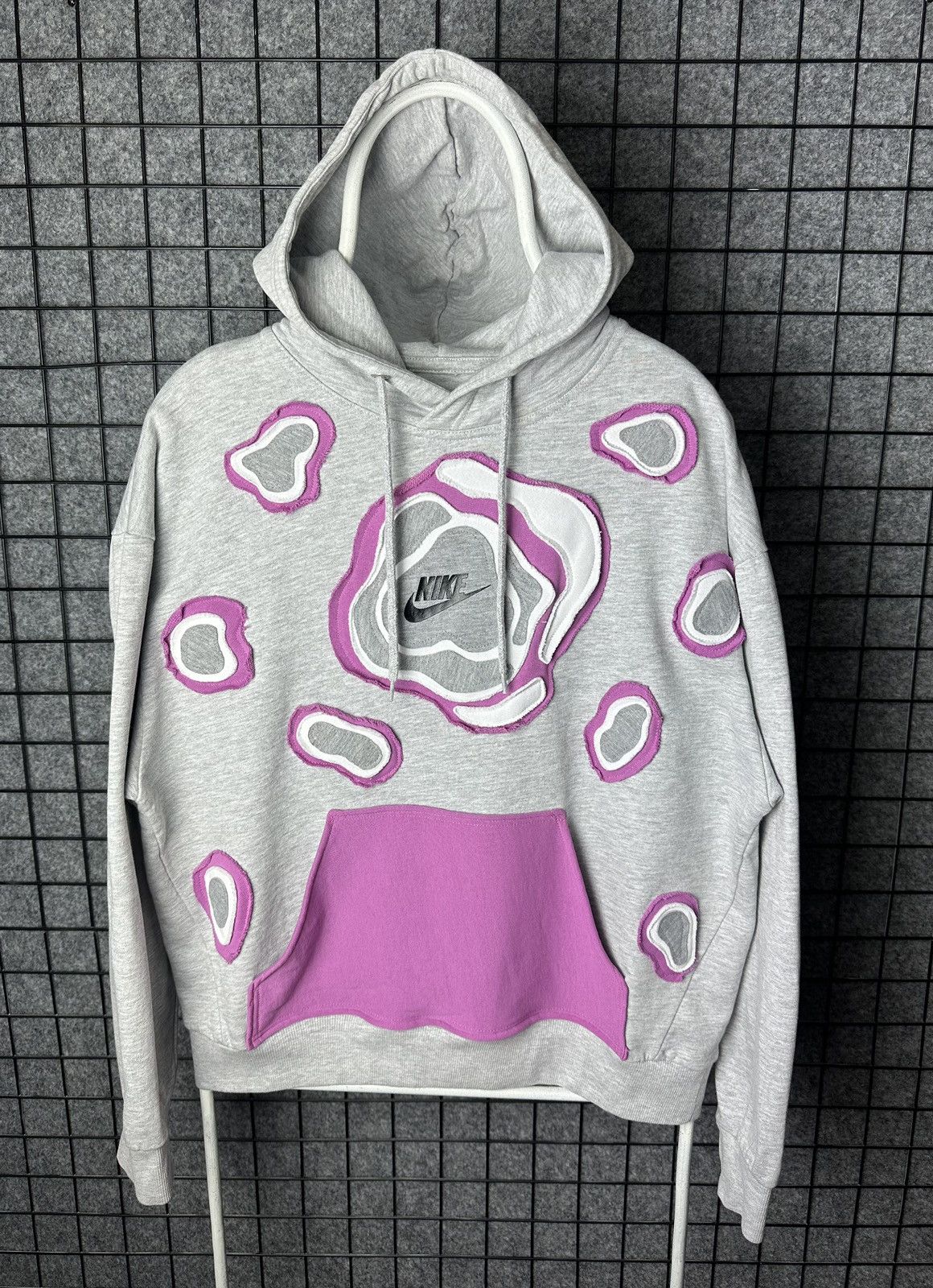 Nike Streetwear Y2K Custom Lava Lamp Pattern Hoodie Size M