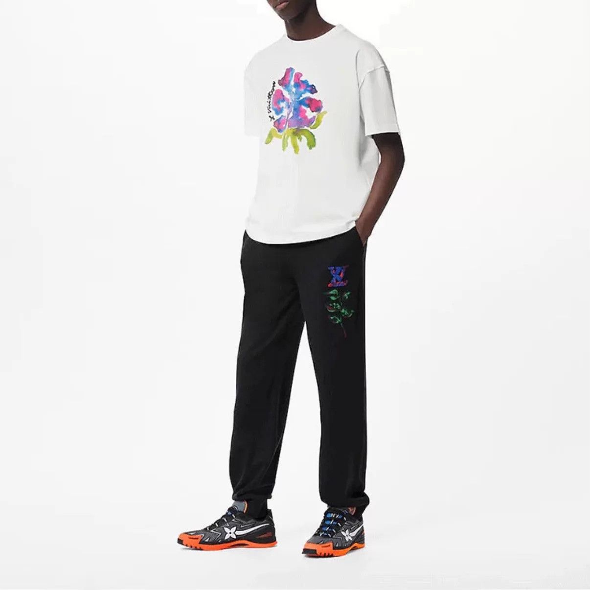 Louis Vuitton LV s/s tee white watercolor floral M 98 new Size US M / EU 48-50 / 2 - 6 Thumbnail
