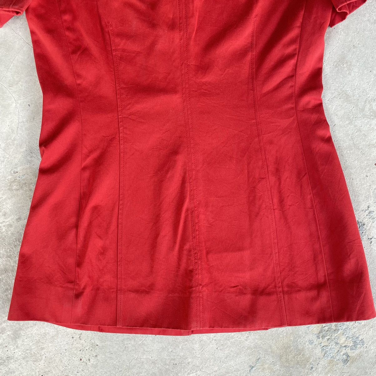 Givenchy Vintage Givenchy Boutiques Red Short Sleeve Women Blazer Size US S / EU 44-46 / 1 - 21 Thumbnail