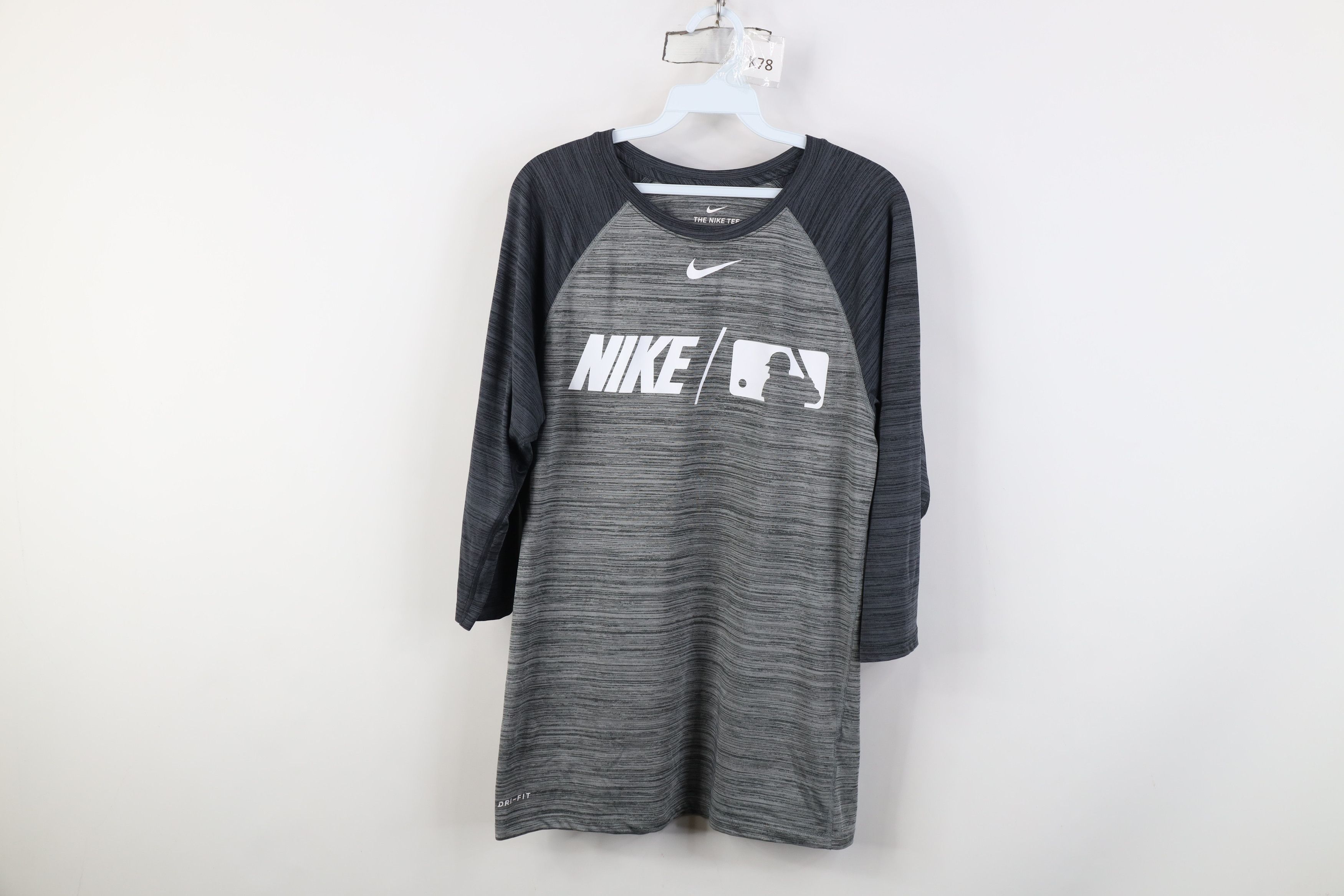 Nike Nike MLB Scott Center Swoosh 3/4 Sleeve Raglan T-Shirt Gray Size US S / EU 44-46 / 1 - 1 Thumbnail