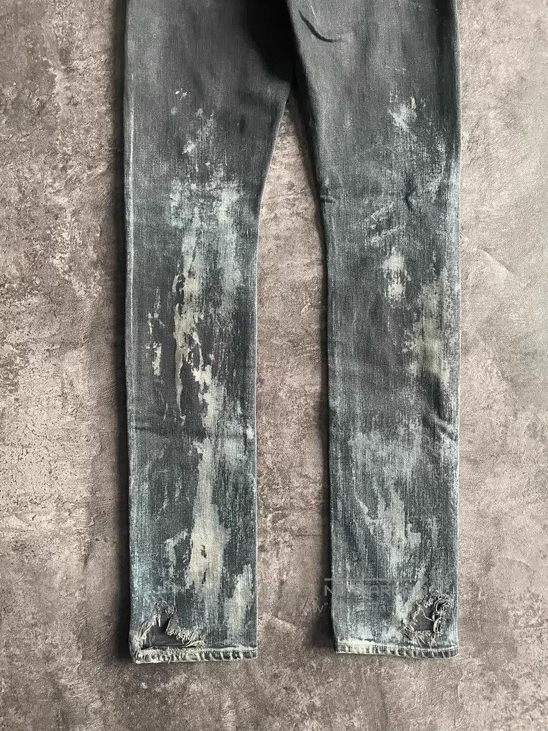 Saint Laurent Paris Saint Laurent Paris Oily Tattered Destruction Size US 29 - 7 Thumbnail