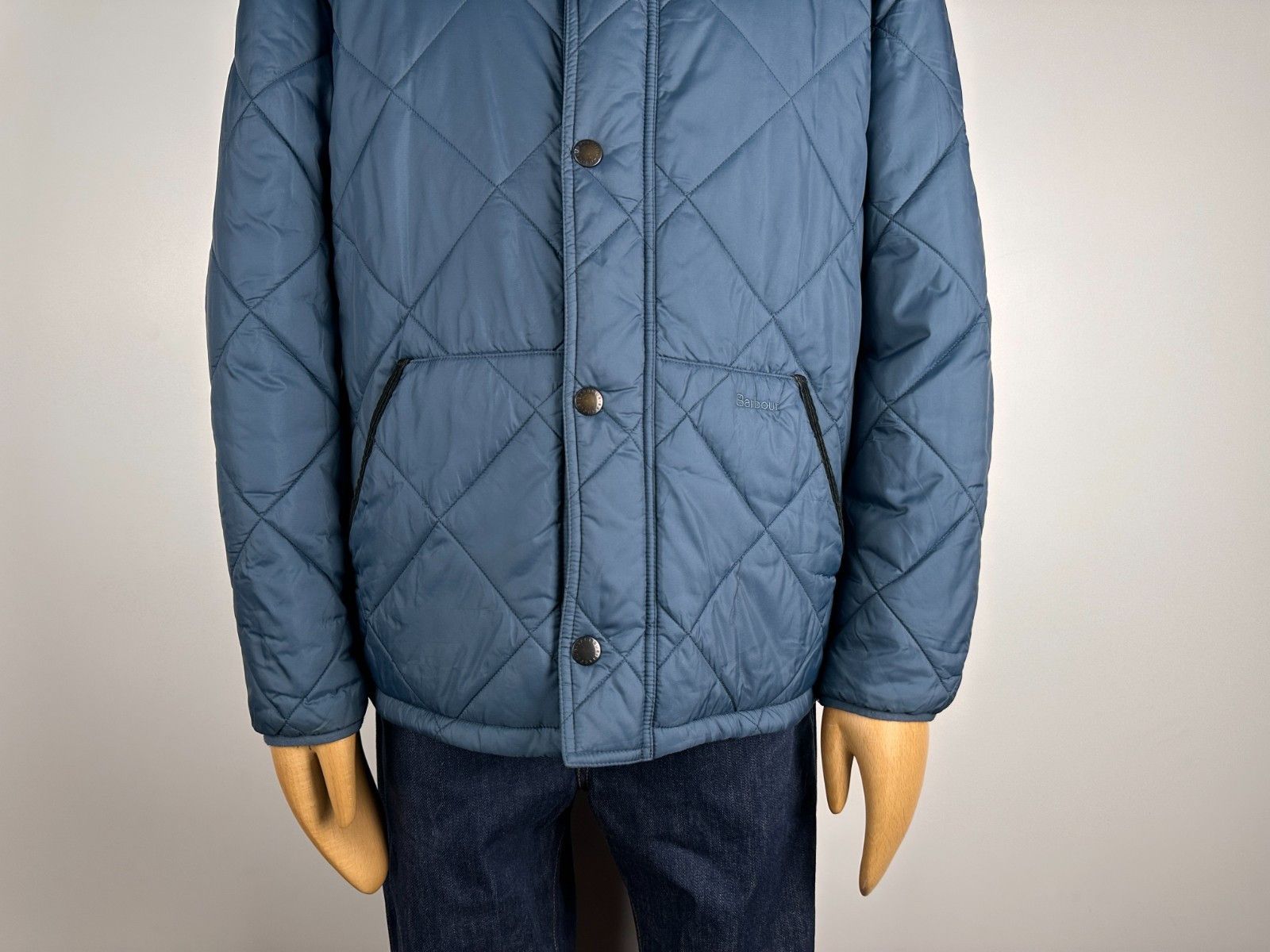 Barbour Barbour Men's Barron Quilted Jacket Warm Blue Size XL Size US XL / EU 56 / 4 - 3 Thumbnail