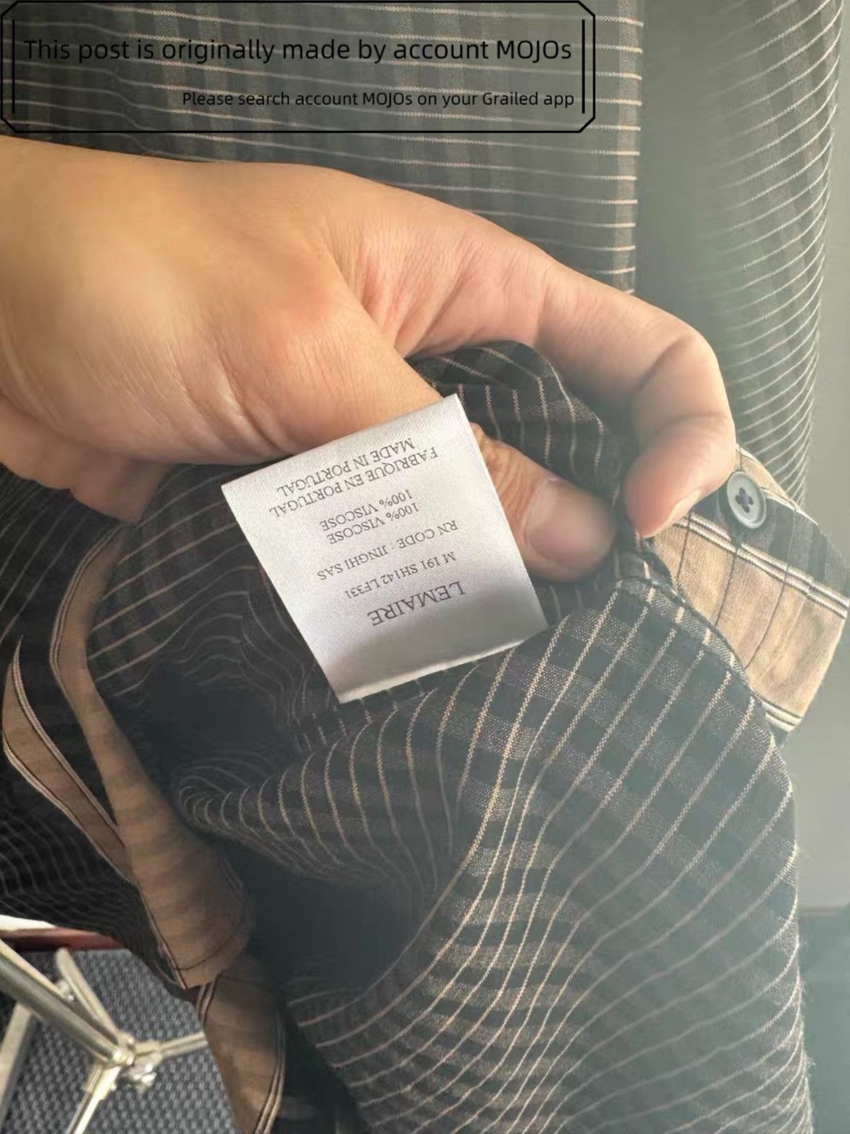 Lemaire Sz 46 Lemaire 19SS Plaid Pattern L/S Brown Shirt mojos1229 Size US S / EU 44-46 / 1 - 7 Thumbnail