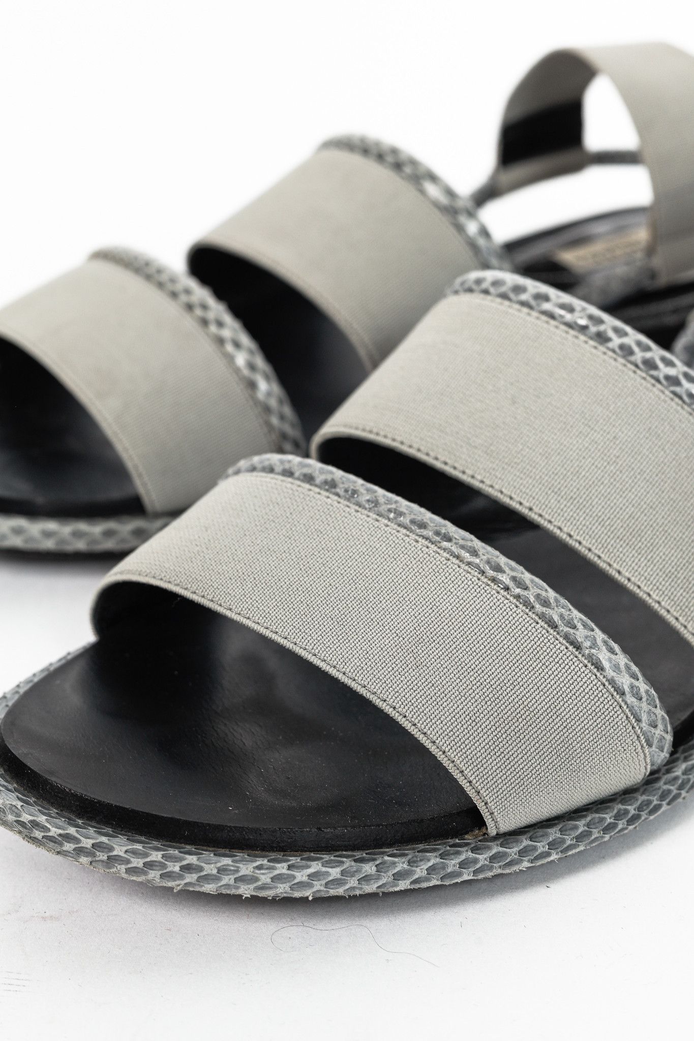 Balenciaga Balenciaga Elastic Snakeskin-Embossed-Trim Slingback Sandals Size US 7.5 / IT 37.5 - 7 Thumbnail