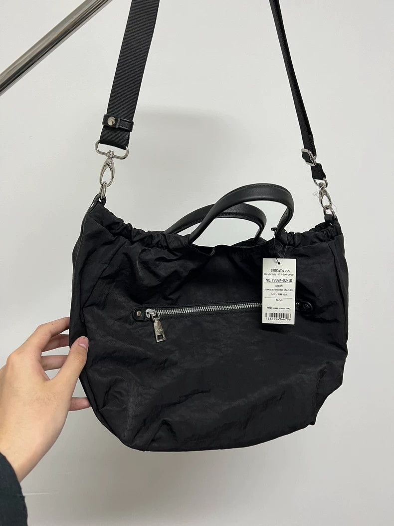 Yohji Yamamoto yohji yamamoto Patchwork leather nylon cross-body bag 2506- Size ONE SIZE - 3 Thumbnail