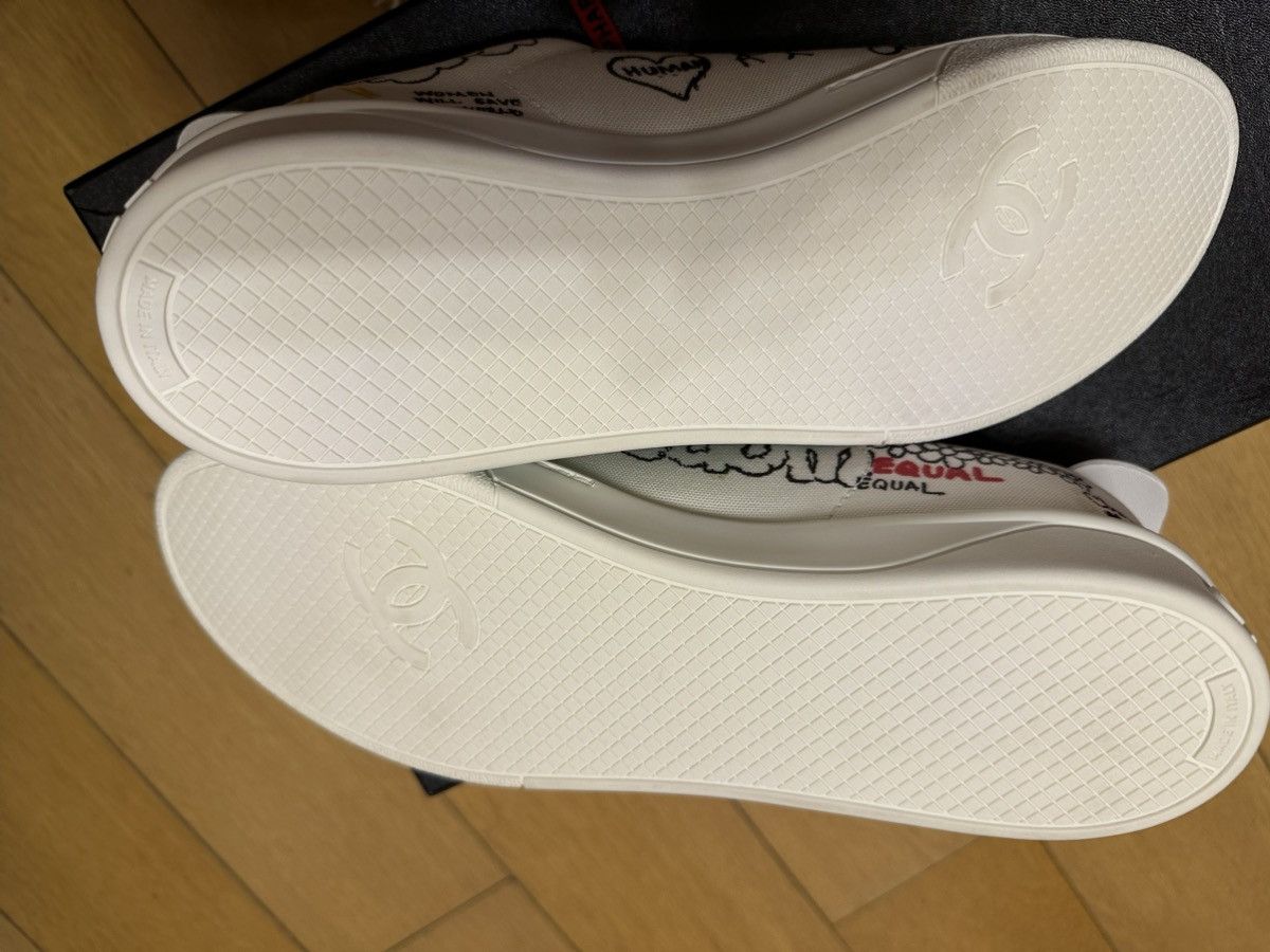 Chanel Pharrell x Chanel Graphic Canvas Sneakers Size US 9.5 / EU 42-43 - 5 Thumbnail