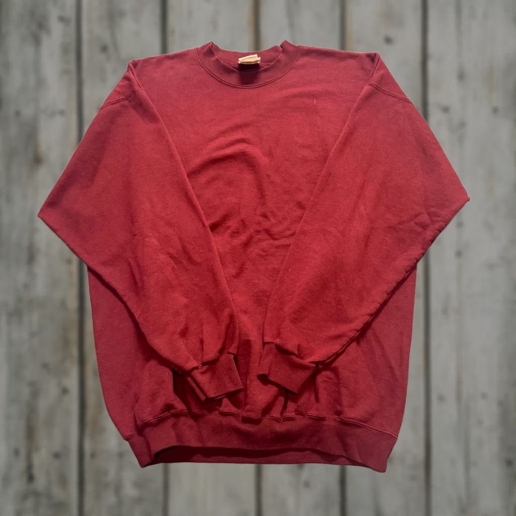 Vintage VINTAGE Port & Company Sweatshirt XL Men Red Cotton Blend Lounge Pullover Shirt/Hoody Size US XL / EU 56 / 4 - 1 Thumbnail