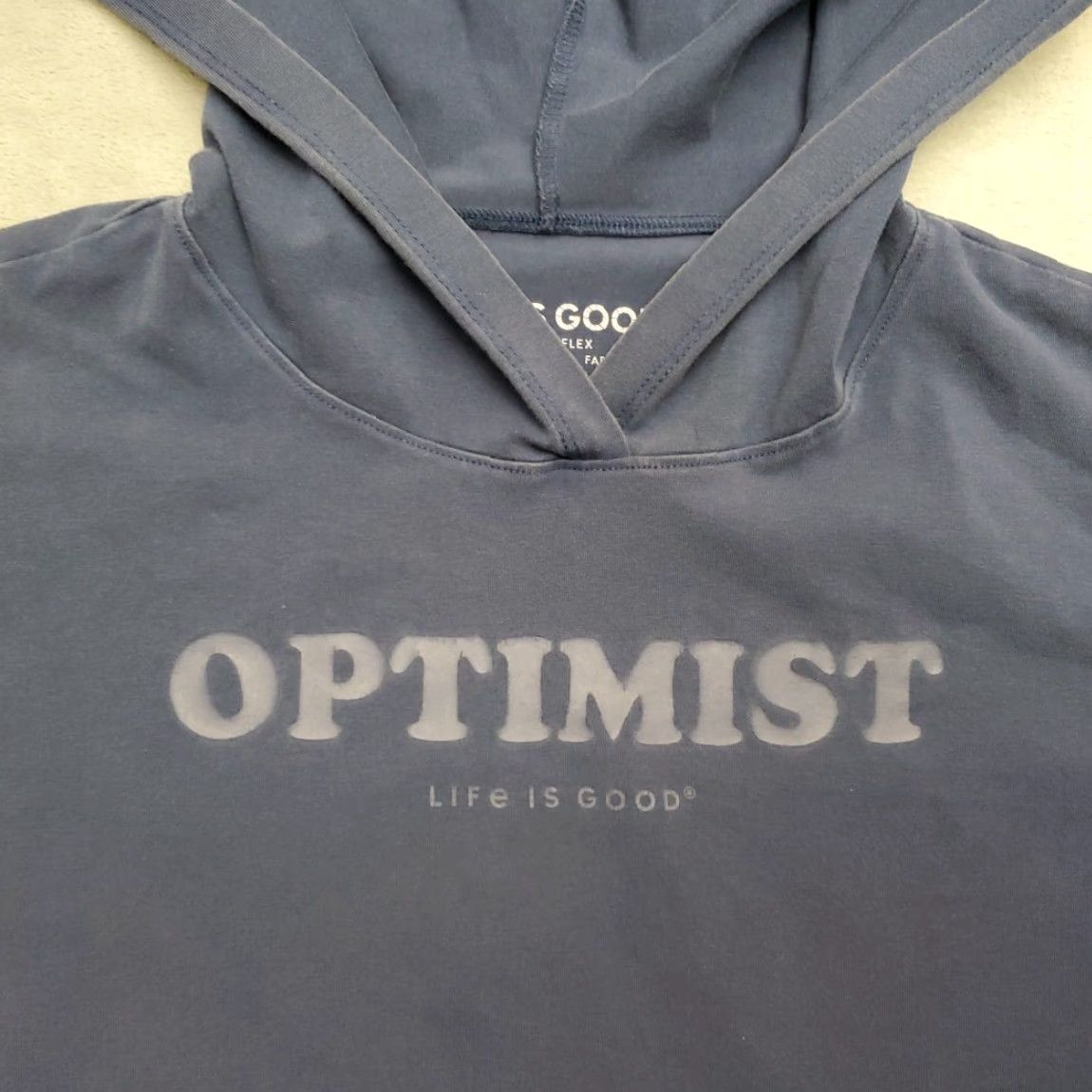 Life is Good VINTAGE Life is Good Hoodie Women M Blue Crusher Flex 4 Way Performance Optimist Outdoor Shirt Womens M Blue Logo Pattern Solid Hoodie Size M / US 6-8 / IT 42-44 - 4 Thumbnail