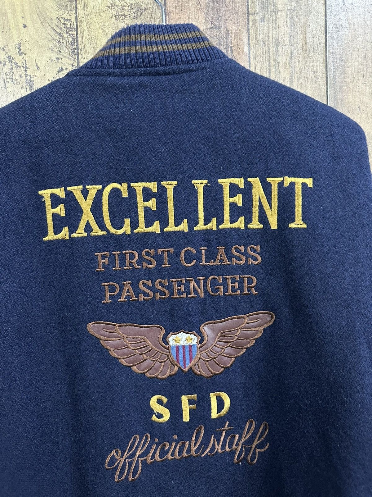 Vintage Vintage SFD Wool Varsity Flight Jacket Z19 Size US L / EU 52-54 / 3 - 4 Thumbnail