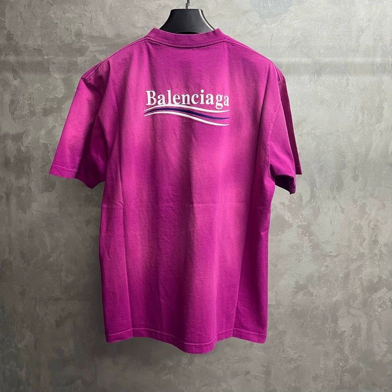 Balenciaga Balenciaga Pink Tie-Dye Logo Short Sleeve T-Shirt-2506 Size US XS / EU 42 / 0 - 5 Thumbnail