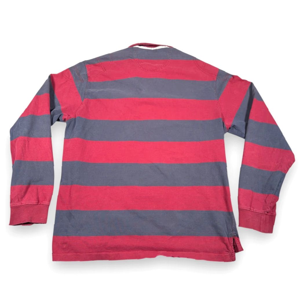 Izod VINTAGE Izod Polo Shirt Adult EXTRA LARGE TALL Red Striped Knit Polo with Embroidered Crest Mens Size US XL / EU 56 / 4 - 3 Thumbnail