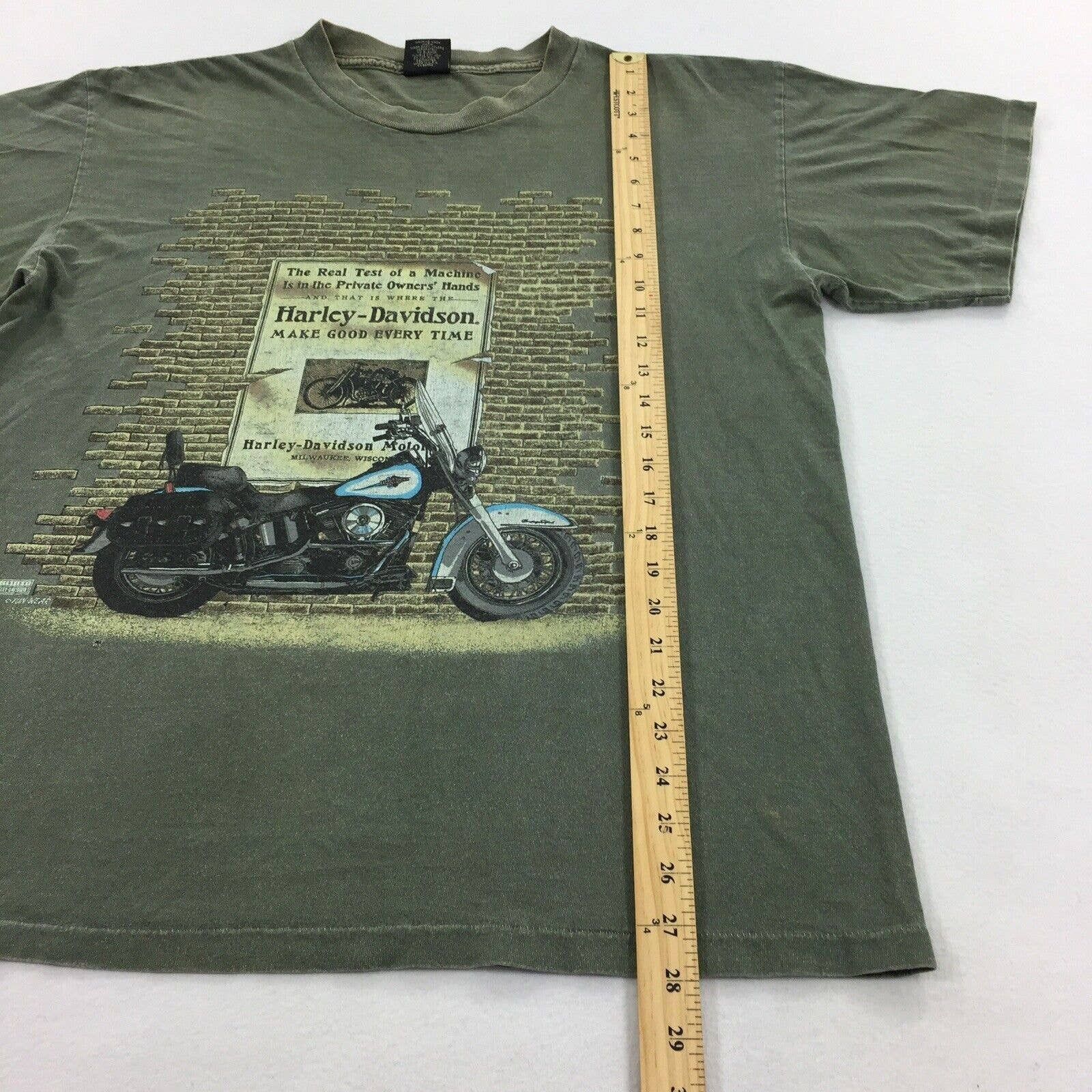 Harley Davidson × Vintage Vintage 1990s Harley Davidson Single Stitch T-Shirt Size US L / EU 52-54 / 3 - 12 Thumbnail
