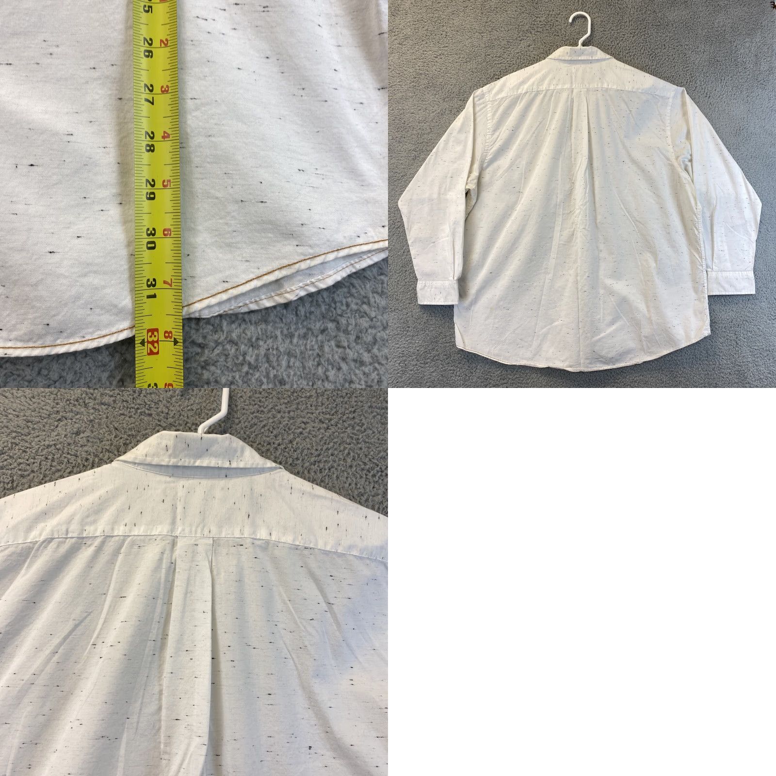 Vintage Casuals Shirt Men Long Sleeve Dress White XXL 100% Cotton Button-Down Regular Fit Mens Size US XXL / EU 58 / 5 - 8 Thumbnail