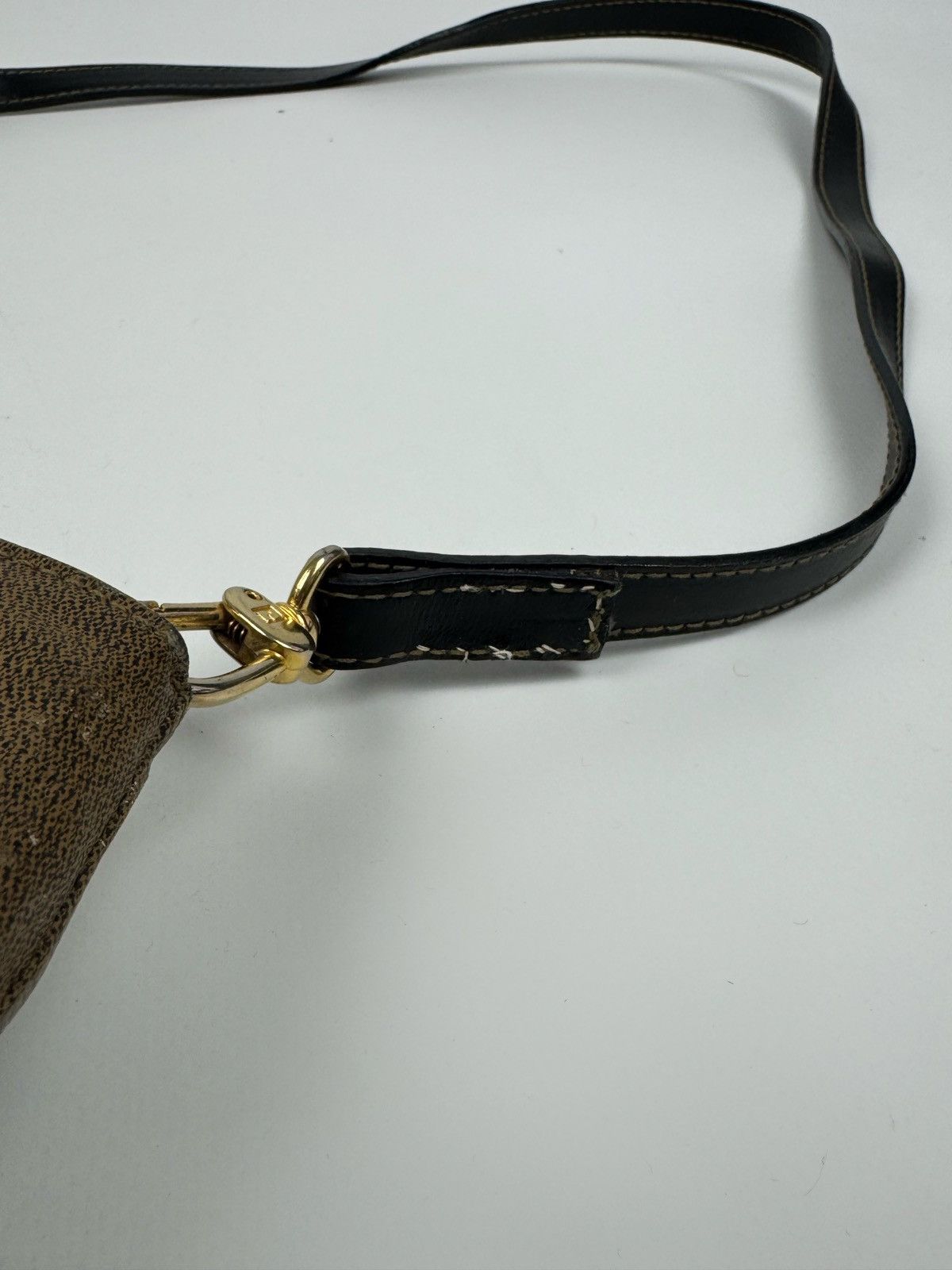 Fendi 1990’s Vintage Distressed Fendi Logo PVC Shoulder Bag Size ONE SIZE - 10 Thumbnail
