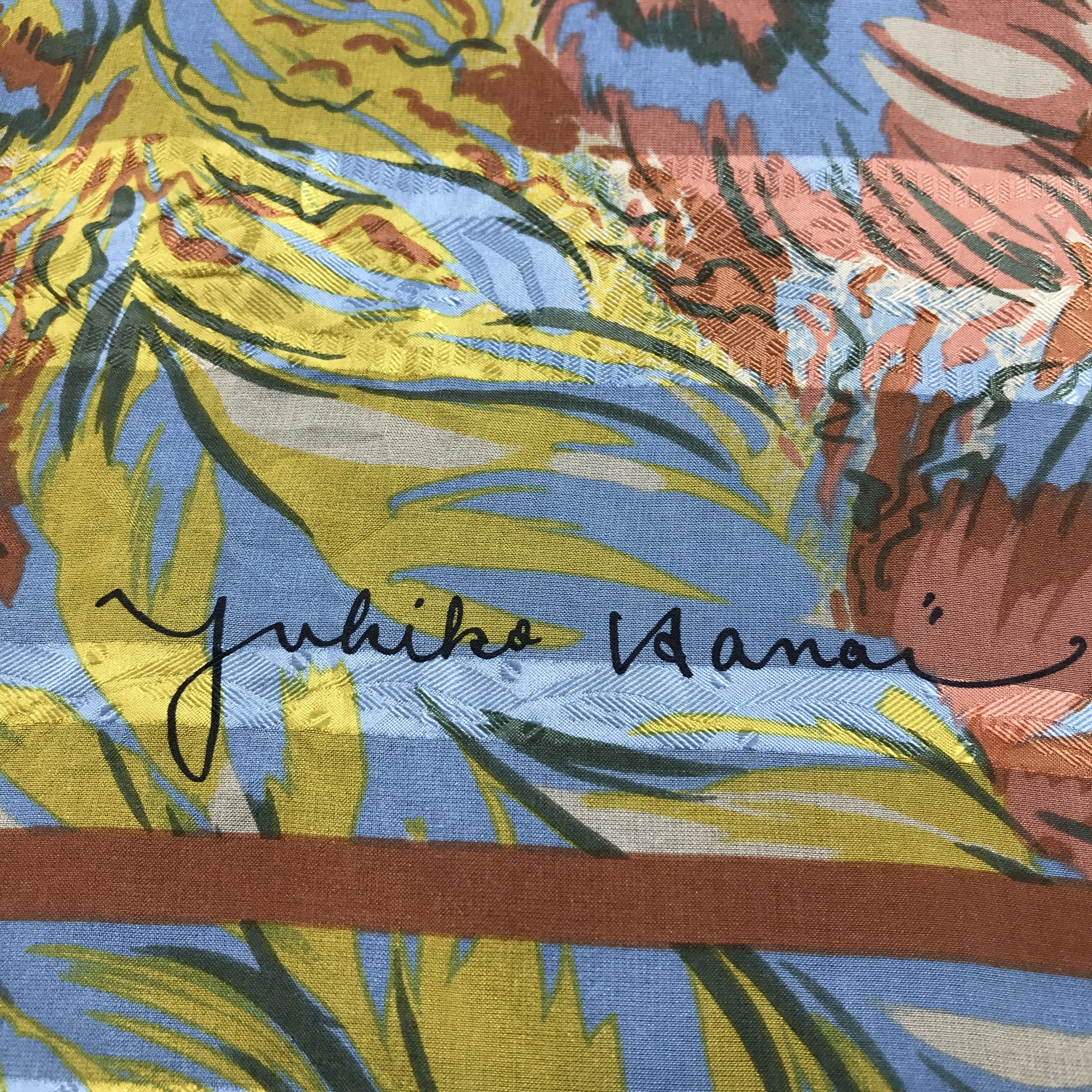 Japanese Brand Yukiko Hanai Silk Scarf M162 Size ONE SIZE - 3 Thumbnail