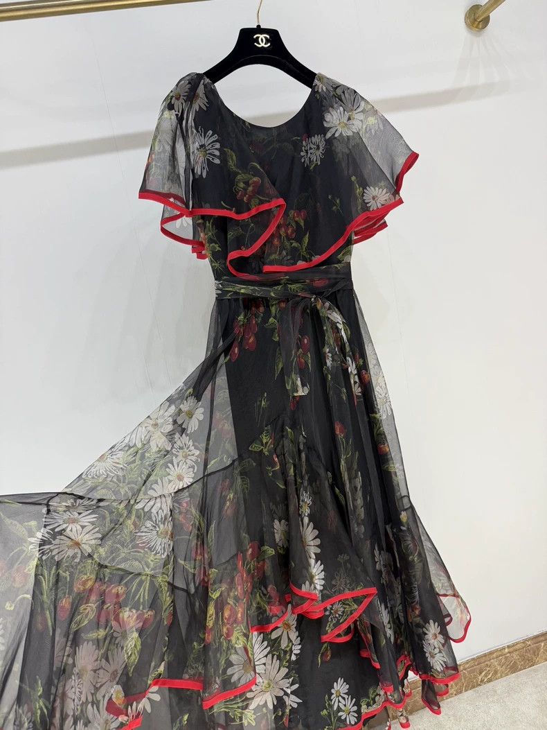 Valentino Valentino Oil painting-like texture dress dress Size XS / US 0-2 / IT 36-38 - 4 Thumbnail