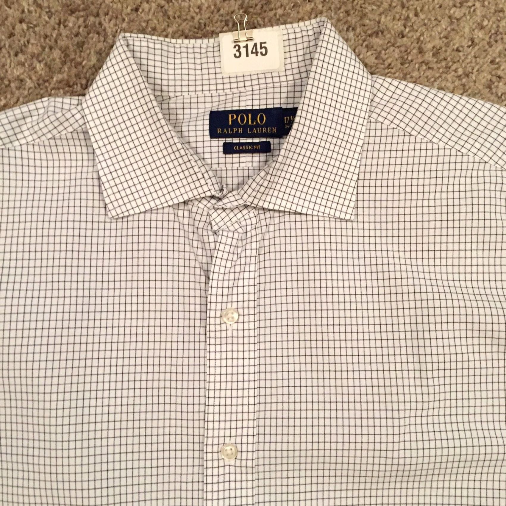 Polo Ralph Lauren Polo Ralph Lauren Shirt Mens 17.5 Purple Gray Check Long Sleeve Button Up Size US XXL / EU 58 / 5 - 3 Thumbnail