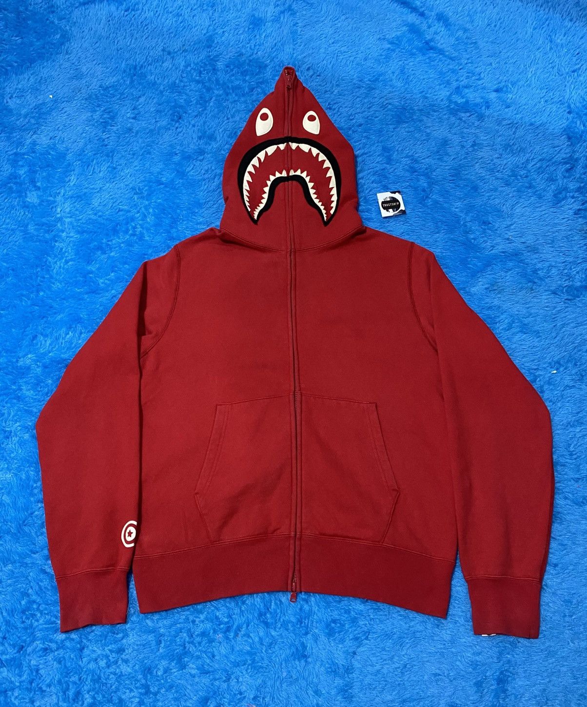 Bape Shark Fullzip Hoodie Red glow in the dark