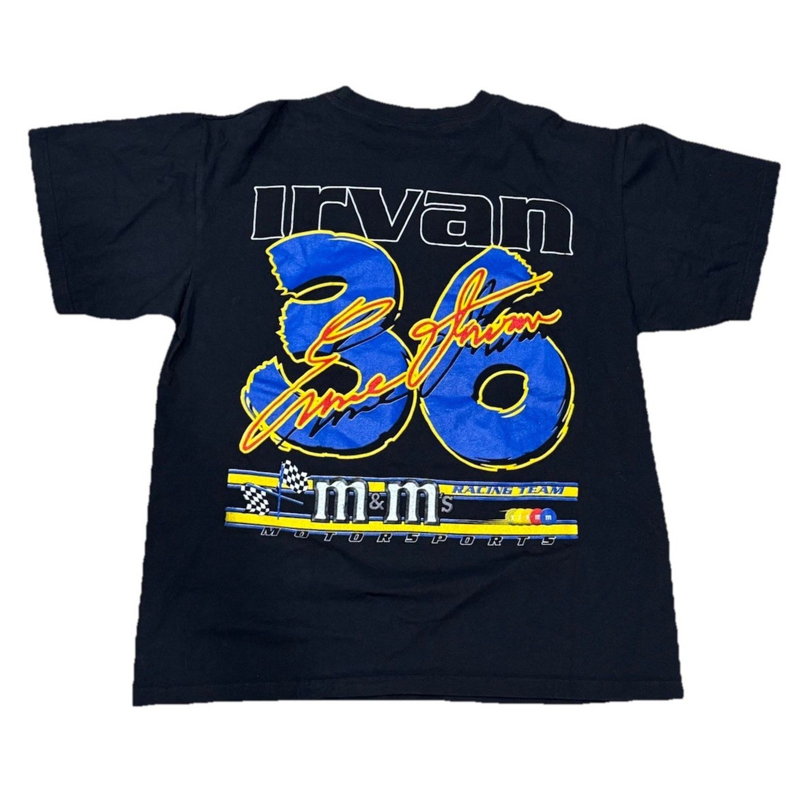 NASCAR Vintage 90s M&M'S NASCAR Tee Shirt XL USA 36 Ernie Irvan Size US XL / EU 56 / 4 - 2 Thumbnail