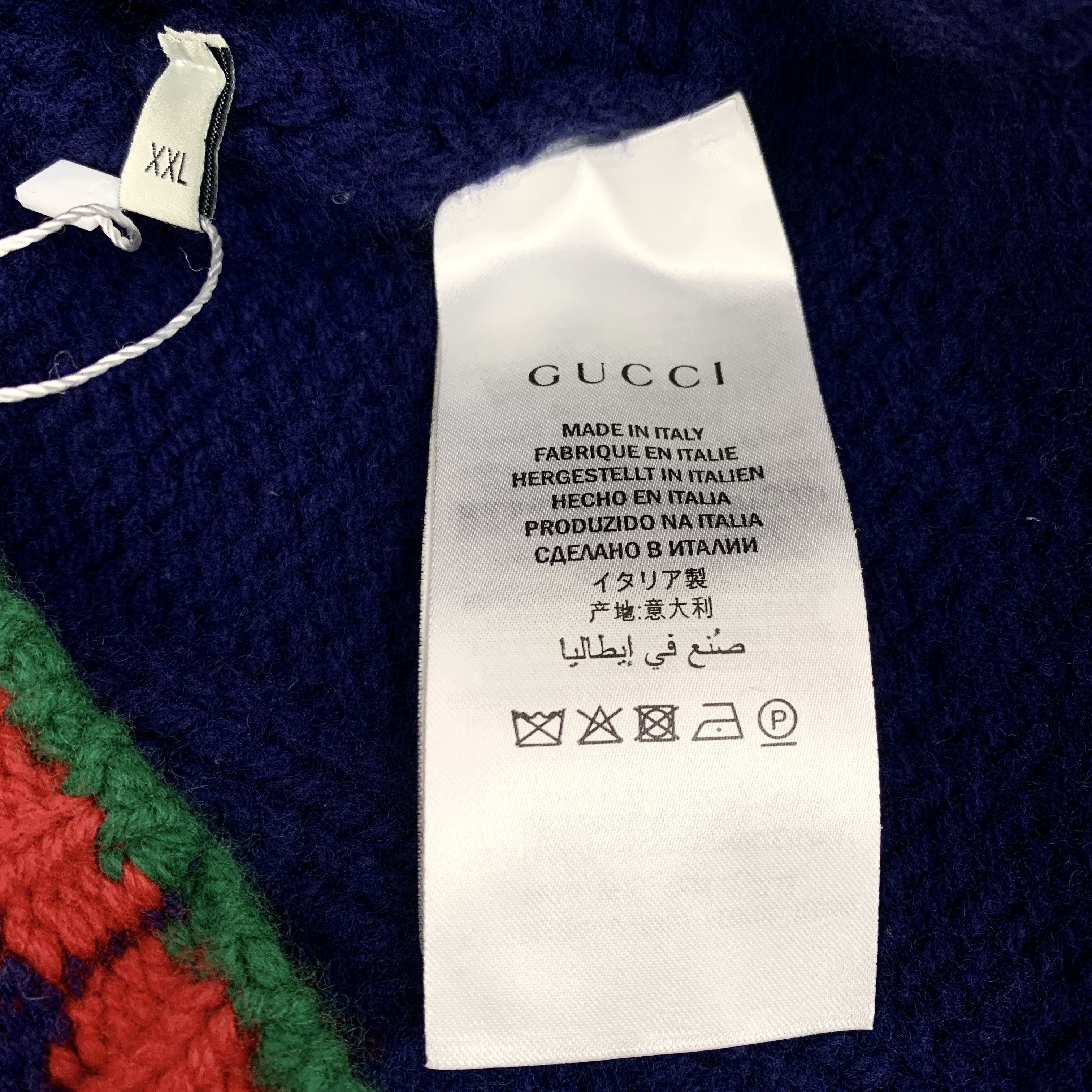 Gucci Gucci Blue Striped Wool Knit Cardigan (Size XXL) Size XXL / US 16-18 / IT 52-54 - 4 Thumbnail