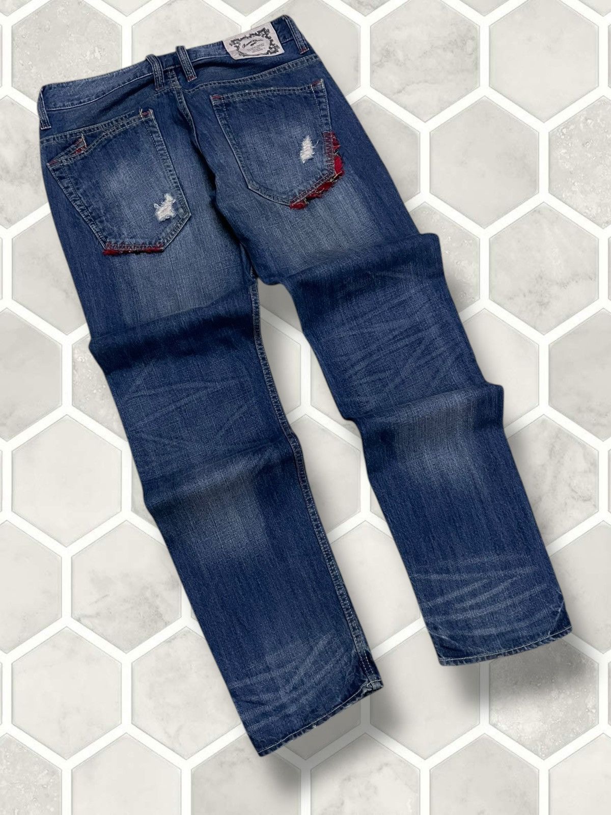 Hysteric Glamour Vintate Authentic Japan 90s Root Three Distressed Denim Size US 31 - 10 Thumbnail