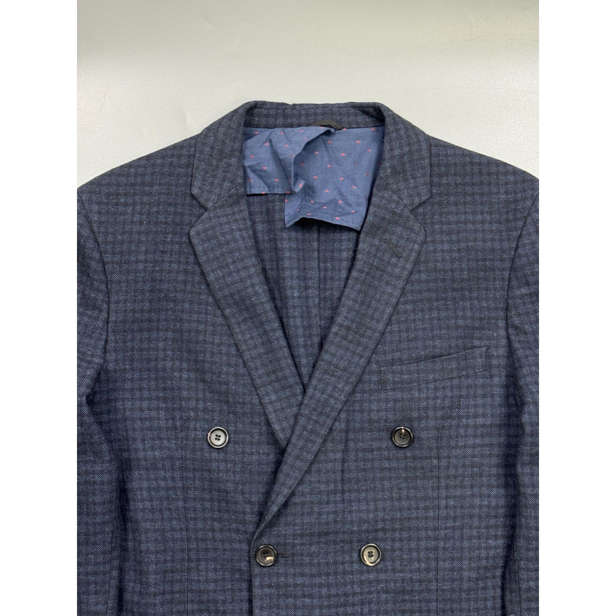 Tonello Tonello Double Breasted Wool Blazer (Y1280) Size 38R - 3 Thumbnail