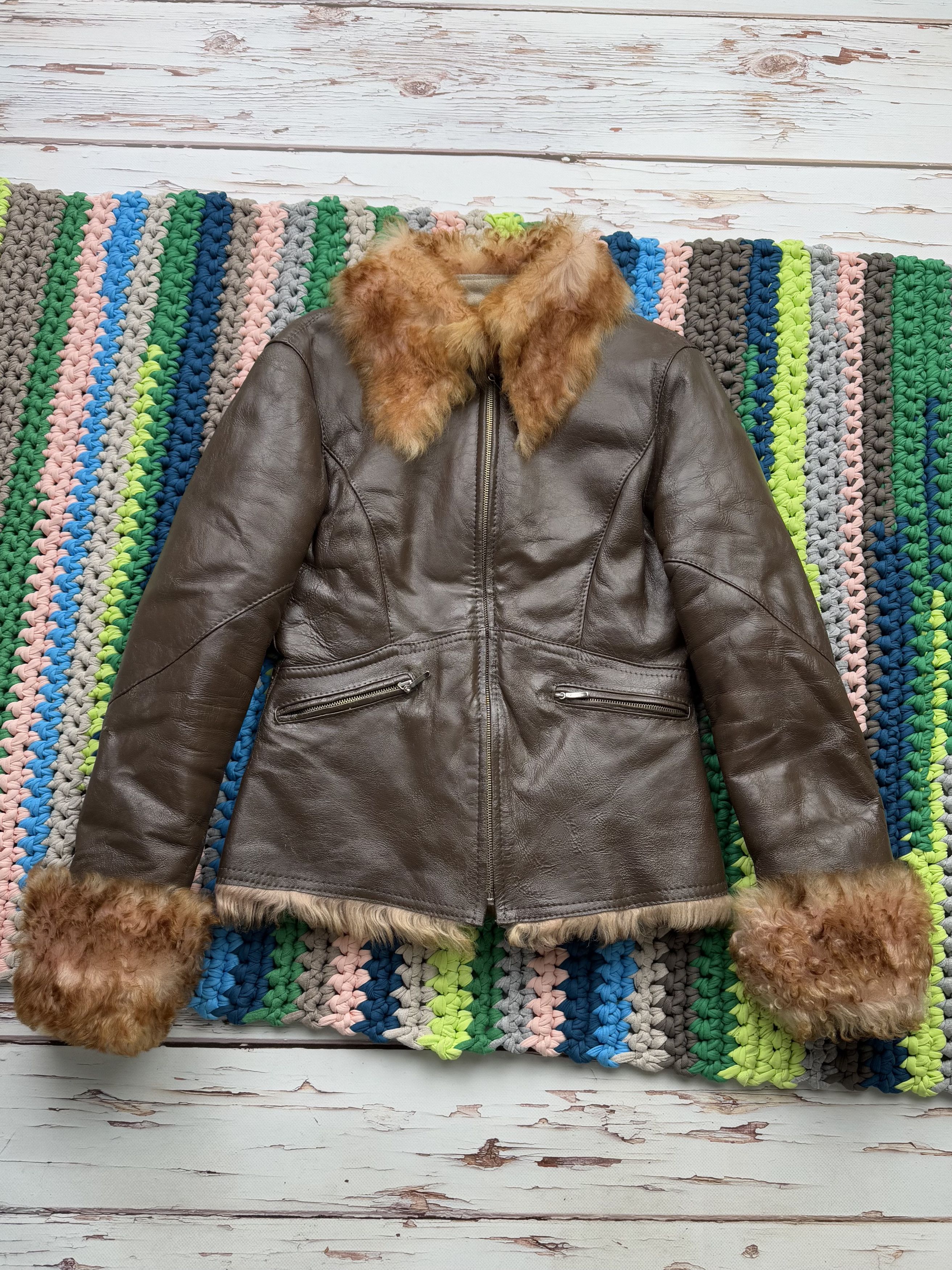 Hysteric Glamour Vintage Real Sheepskin Jacket (ET1)(D15) Size S / US 4 / IT 40 - 1 Thumbnail