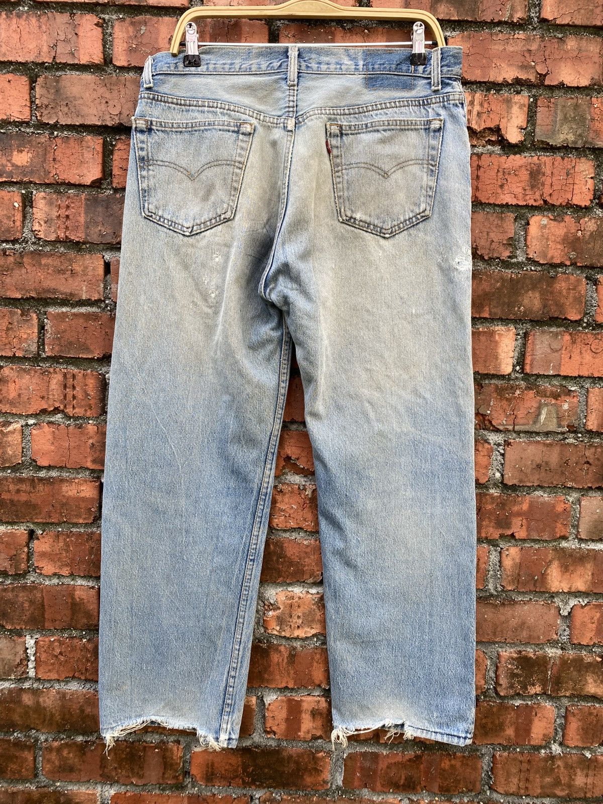 Levi's Vintage Clothing W35x27.5 Vintage levi's 501 distressed made in USA Size US 35 - 2 Thumbnail