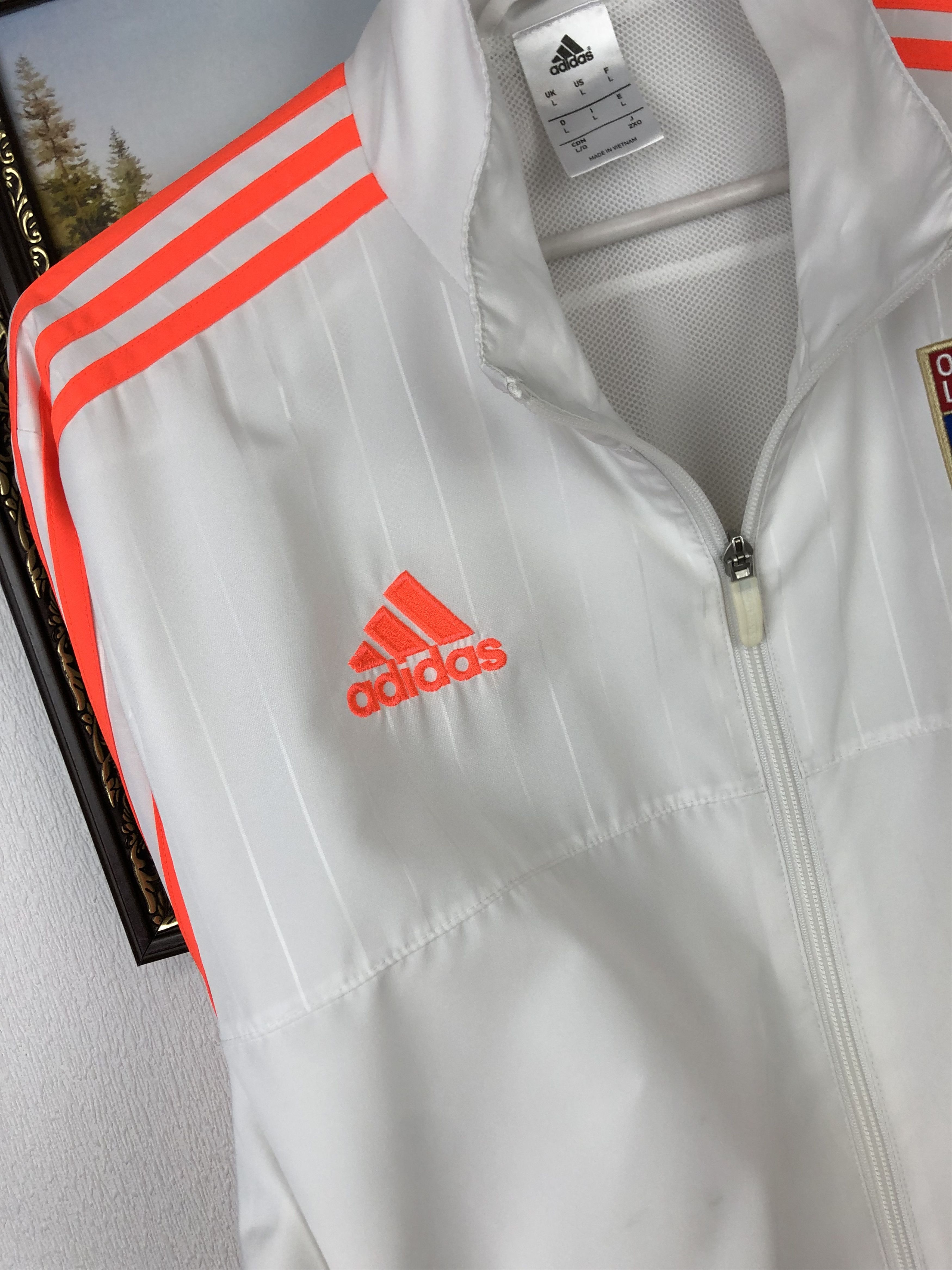 Adidas Adidas Olympique Lyonnais Football Jacket Soccer Track Top Size US L / EU 52-54 / 3 - 4 Thumbnail