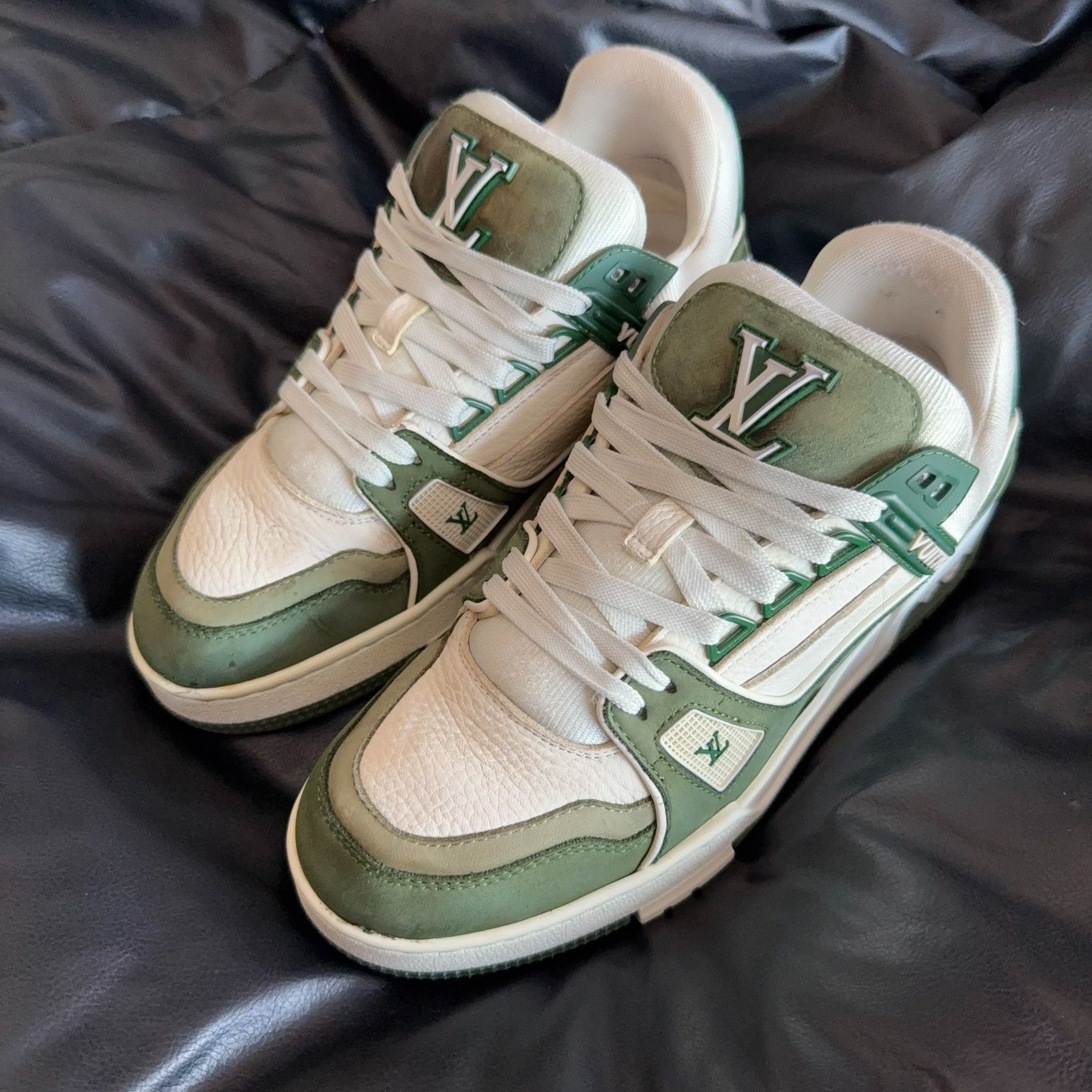 Louis Vuitton Louis Vuitton Training Green Lowtop Sneakers 38 Women Size US 7.5 / IT 37.5 - 1 Thumbnail