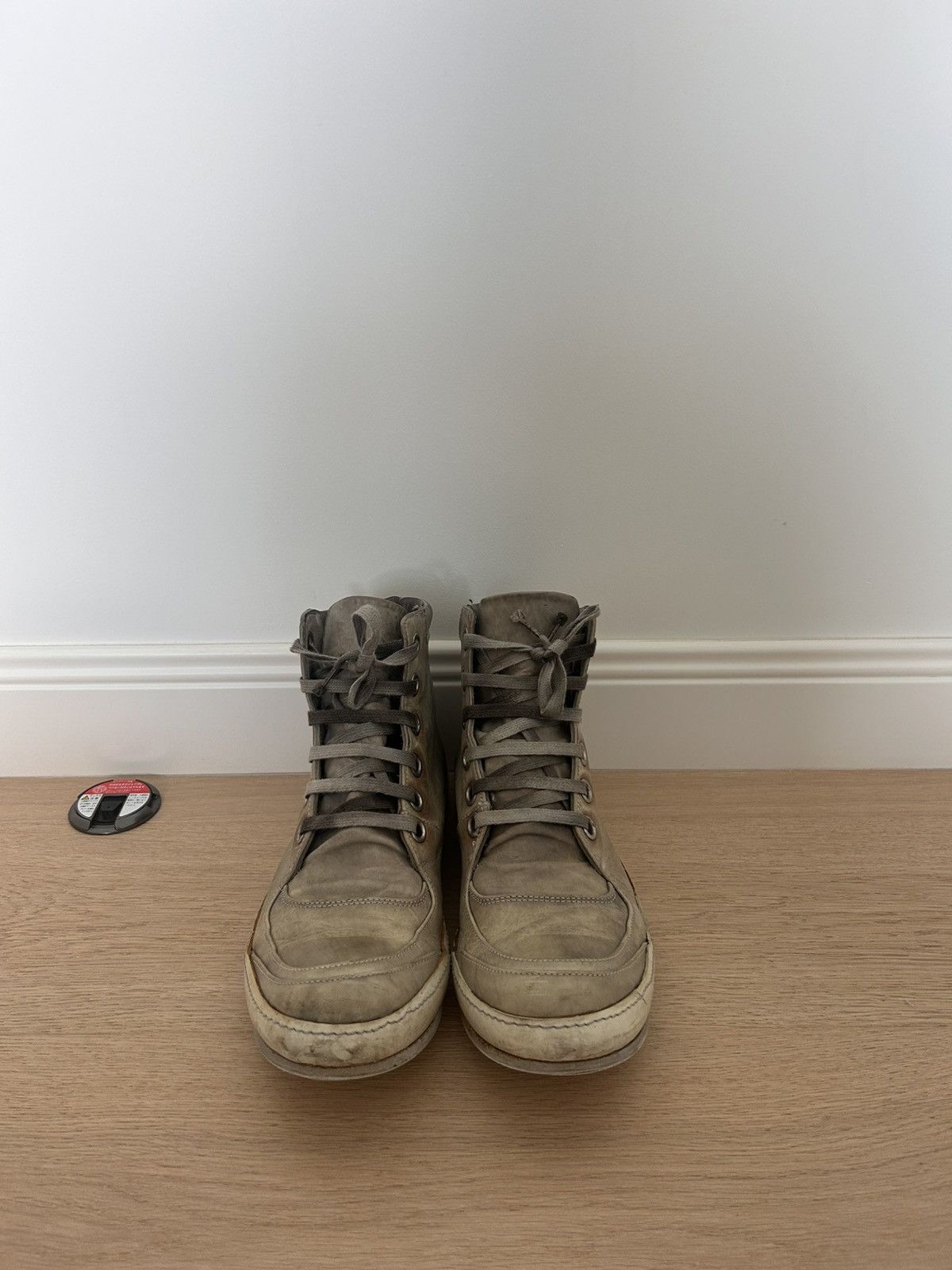 A1923 A1923 High Top Sneakers Beige Horse Size US 10 / EU 43 - 1 Thumbnail