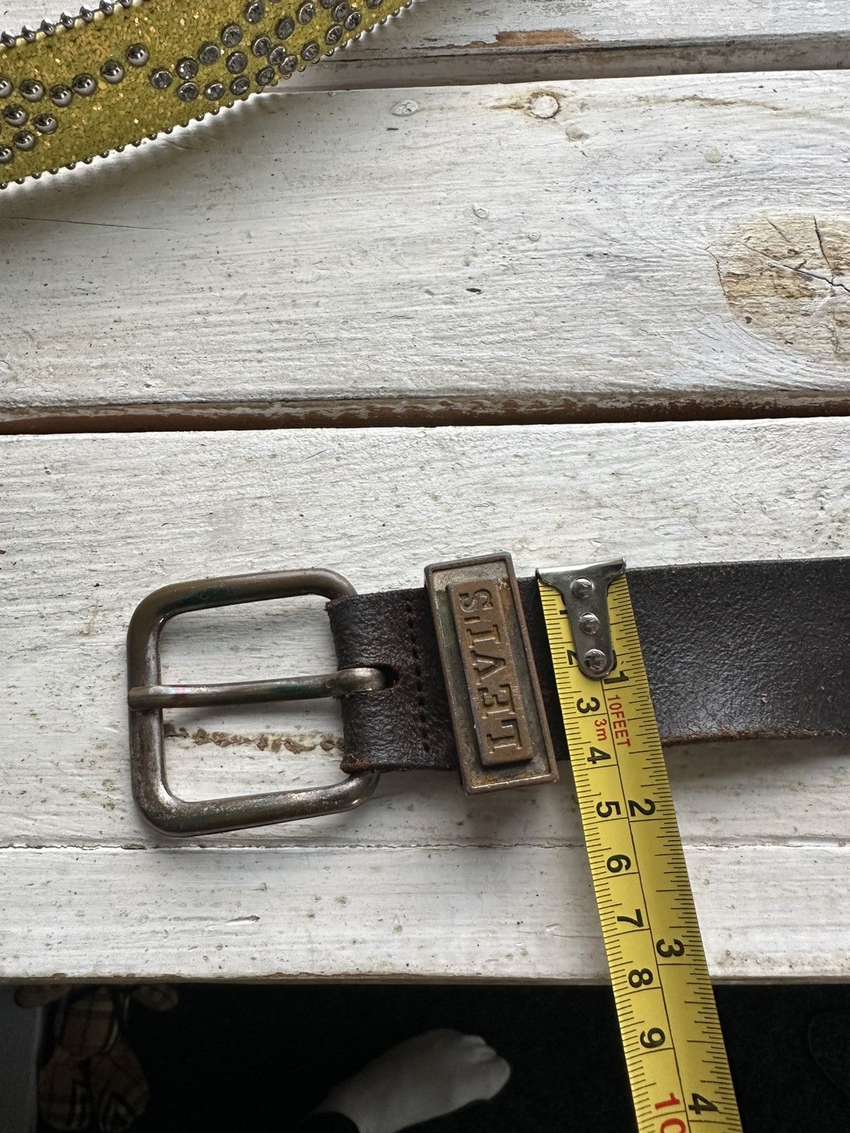 Levi's 🚨90s Levis made in usa 100% leather belt made in italy VNTG Size ONE SIZE - 11 Thumbnail