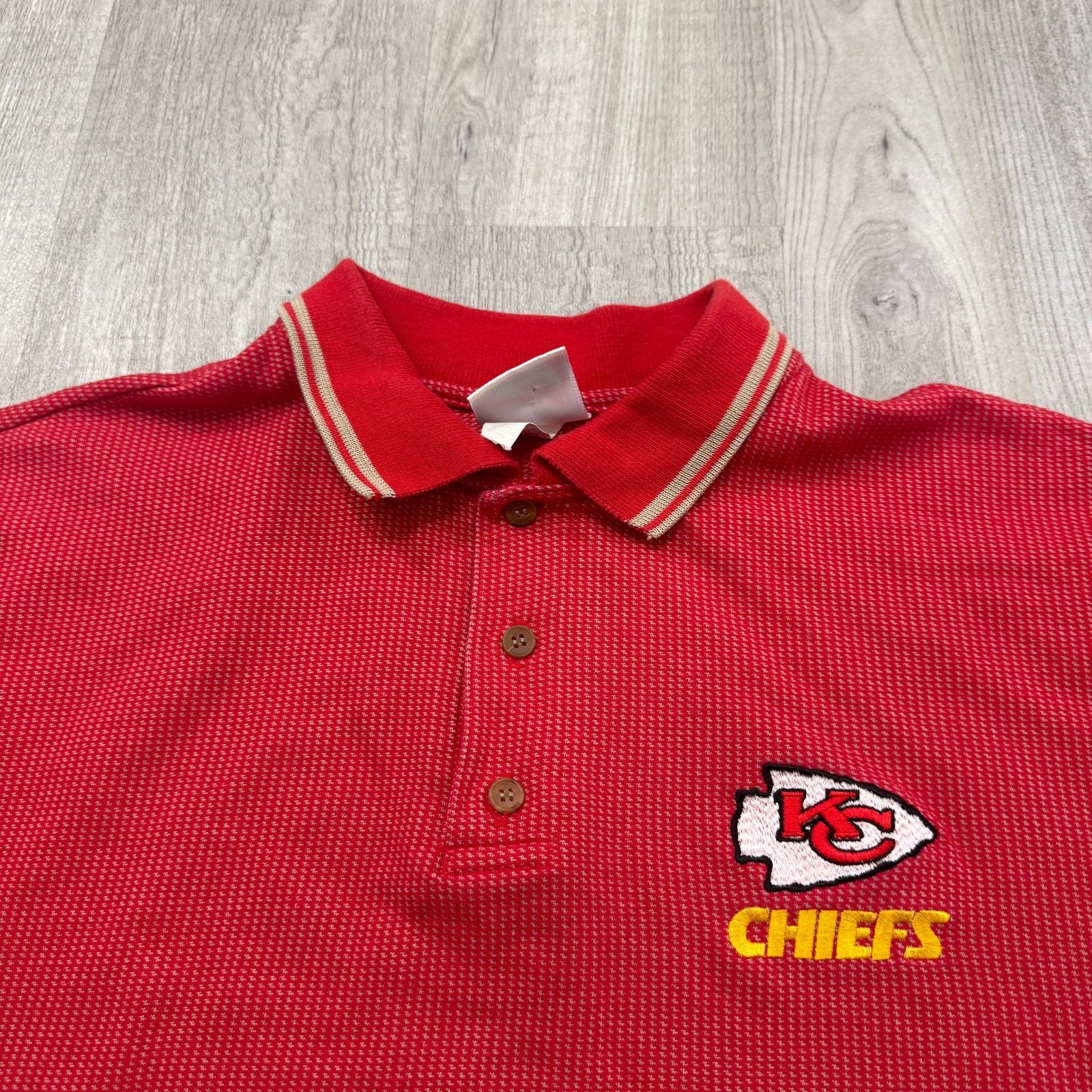 Vintage Vintage Kansas City Chiefs Polo Shirt Men's Medium Red Size US M / EU 48-50 / 2 - 3 Thumbnail