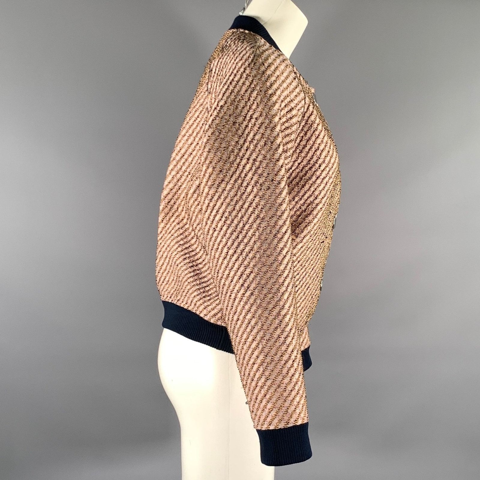 3.1 Phillip Lim PHILLIP LIM Size 40 Pink Navy Polyester Blend Bomber Jacket Size S / US 4 / IT 40 - 3 Thumbnail