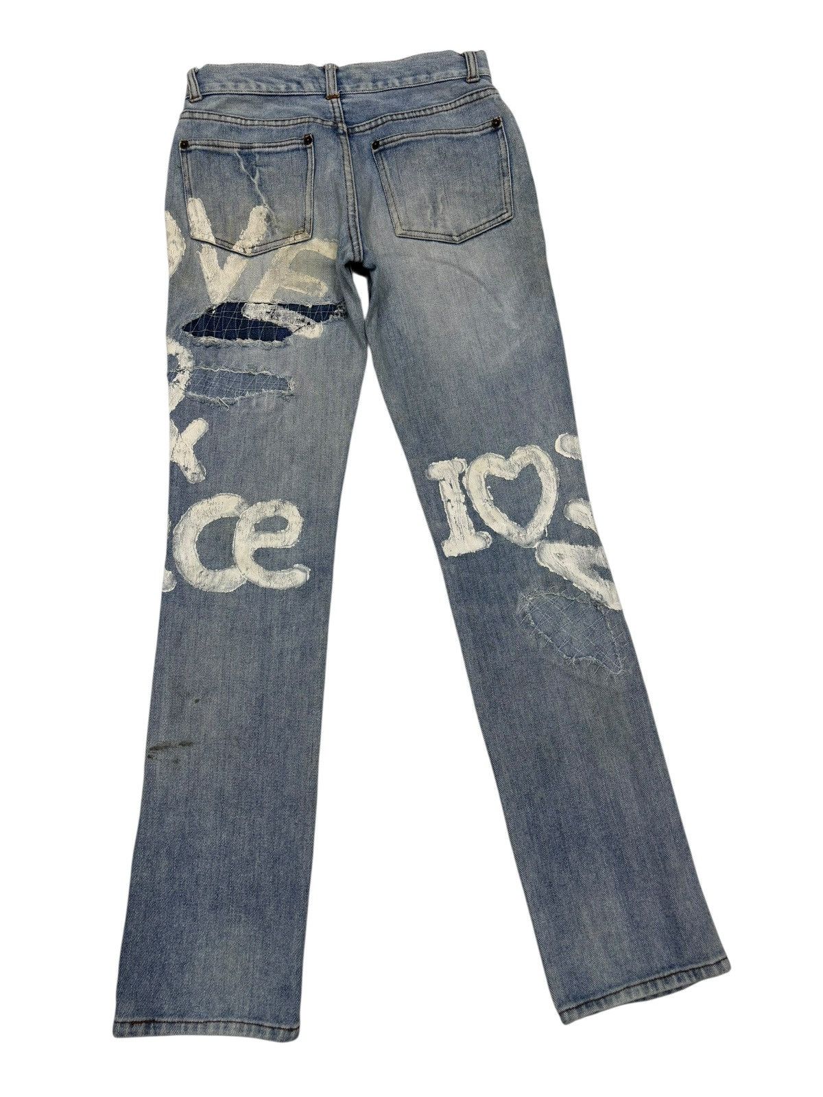 Kapital Love Peace Sashiko Boro Distressed Jeans Size 27" / US 4 / IT 40 - 4 Thumbnail