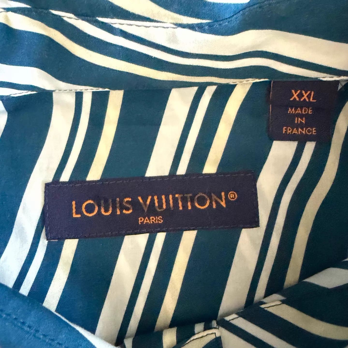 Louis Vuitton LV Men's Striped Short Sleeve Shirt XXL Size US XXL / EU 58 / 5 - 3 Thumbnail