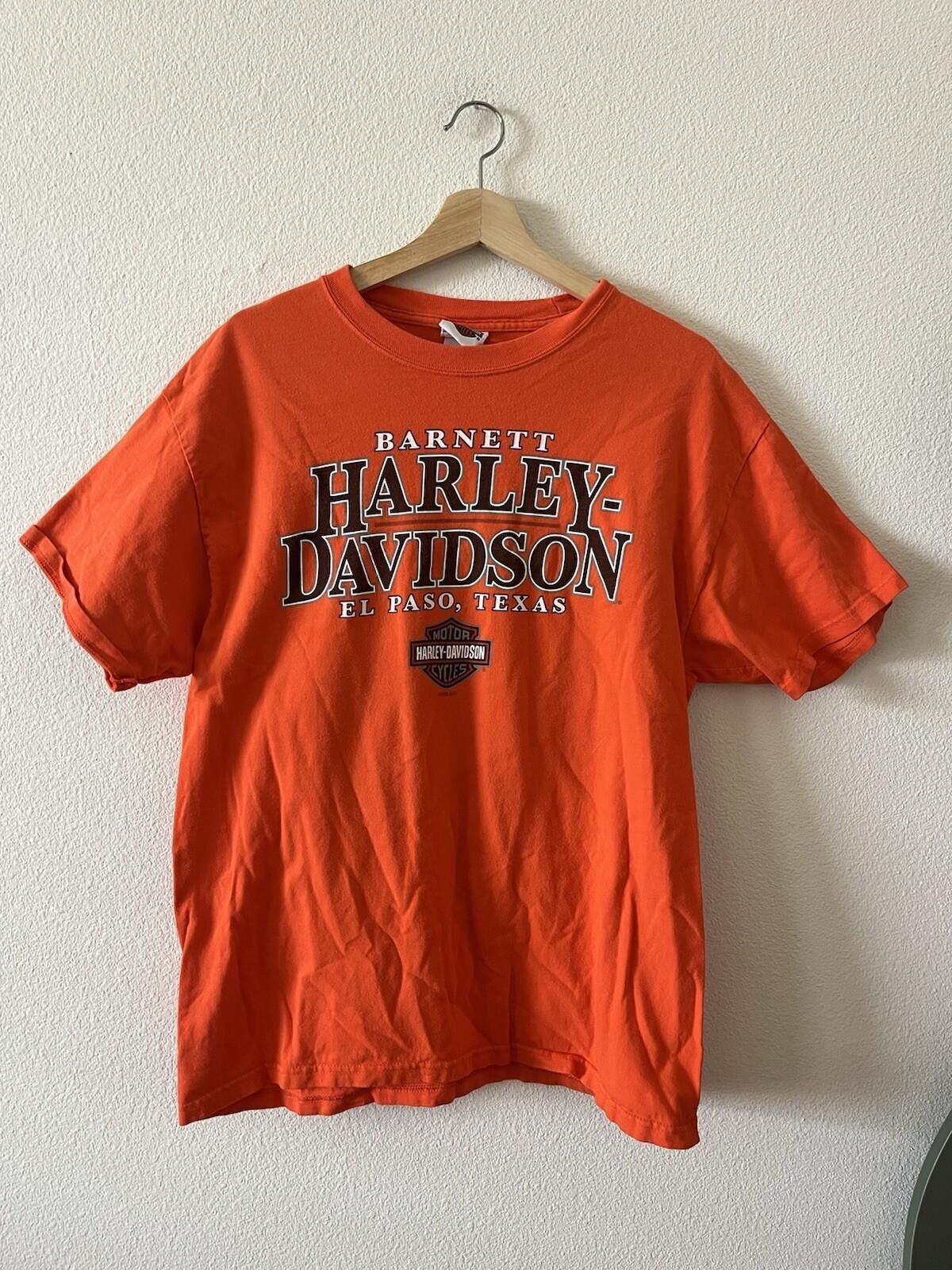 Harley Davidson Vintage Harley Davidson Barnett El Paso Orange Tee L Size US L / EU 52-54 / 3 - 1 Thumbnail