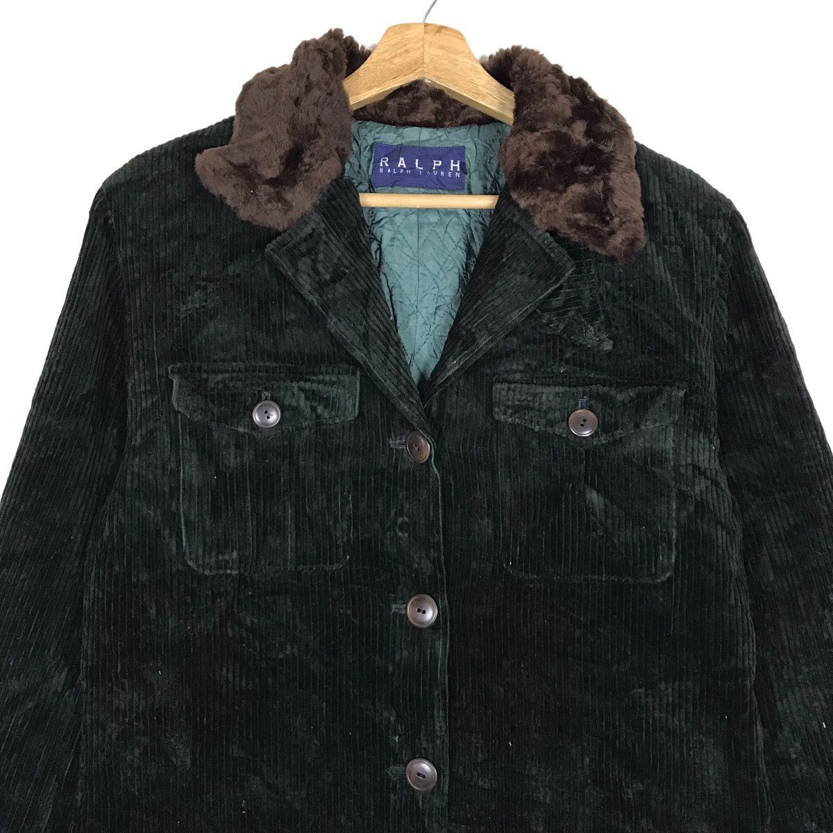 Ralph Lauren Corduroy Fatigue Military Parka Long Coat