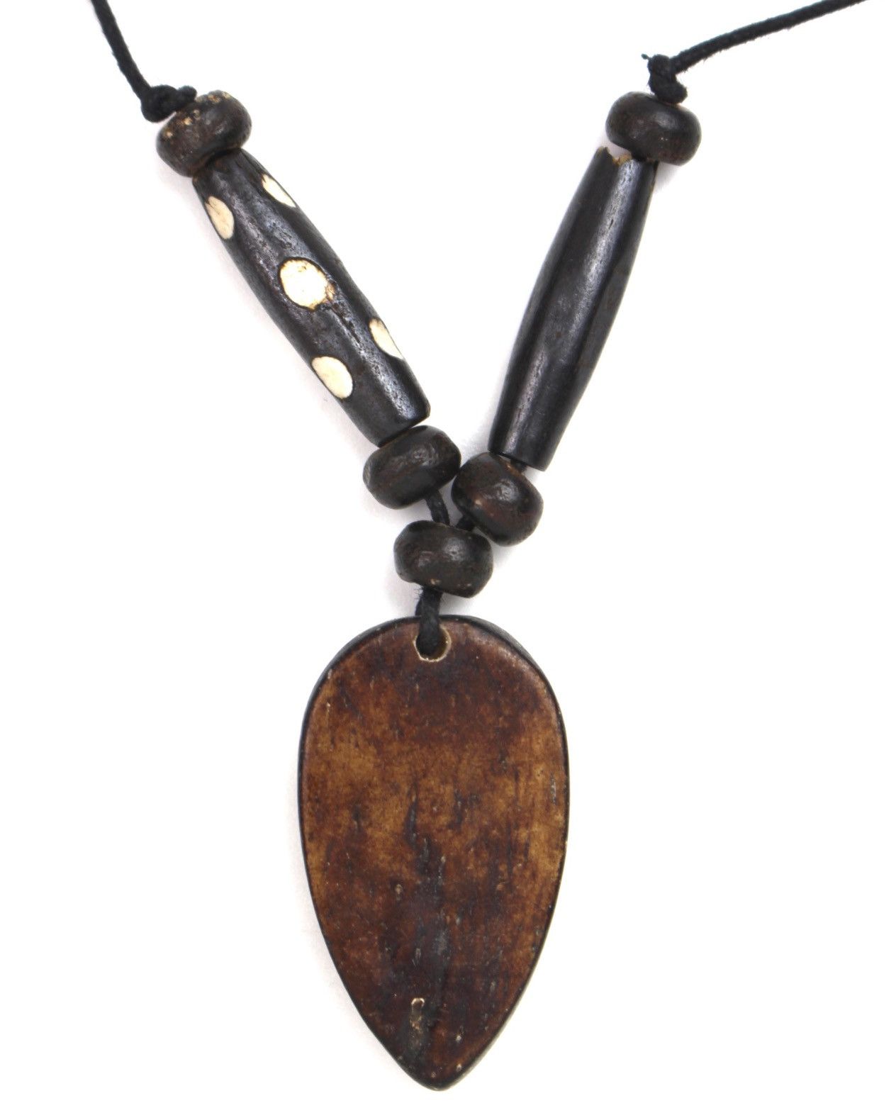Vintage 1990S HANDCARVED AFRICAN TRIBAL MASK BONE NECKLACE Size ONE SIZE - 4 Thumbnail