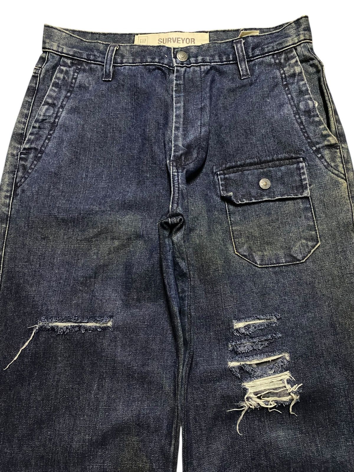 Gap Vintage Gap Surveyor Distressed Baggy Jeans Size US 30 / EU 46 - 3 Thumbnail