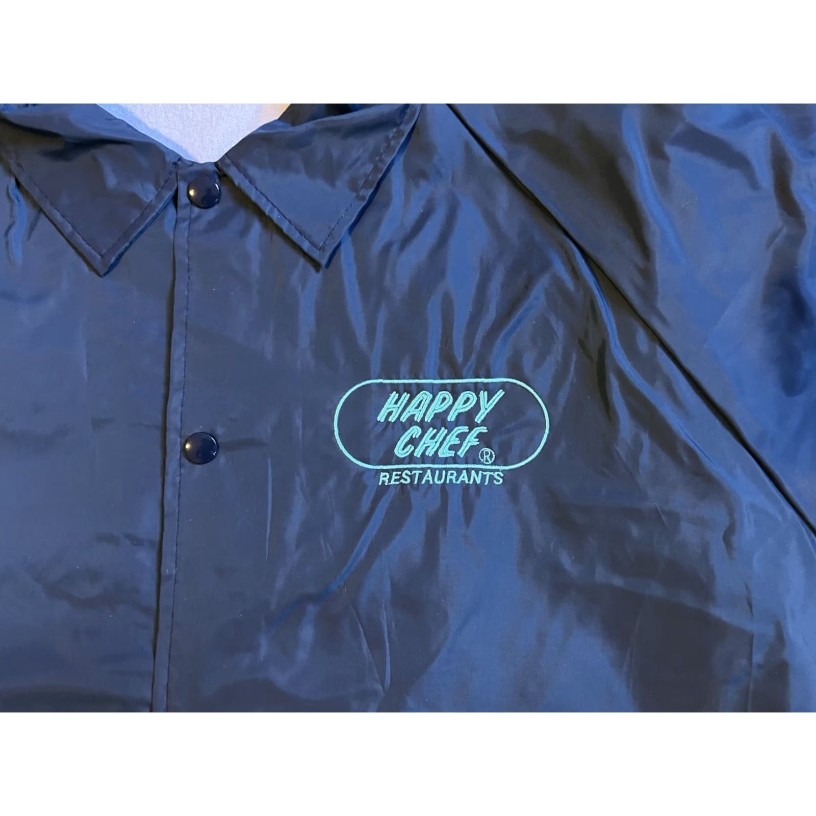 Vintage VINTAGE Cardinal Jacket Men’s 2XL Bomber Blue 90s Happy Chef Restaurants Logo Zip Pockets Short Coat USA Size US XXL / EU 58 / 5 - 3 Thumbnail