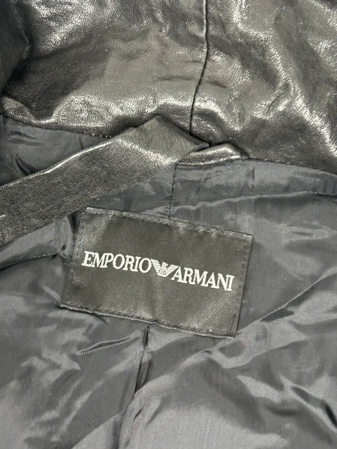 Emporio Armani AW2007 Emporio Armani Multi-Pocket Black Leather Jacket Size US L / EU 52-54 / 3 - 11 Thumbnail