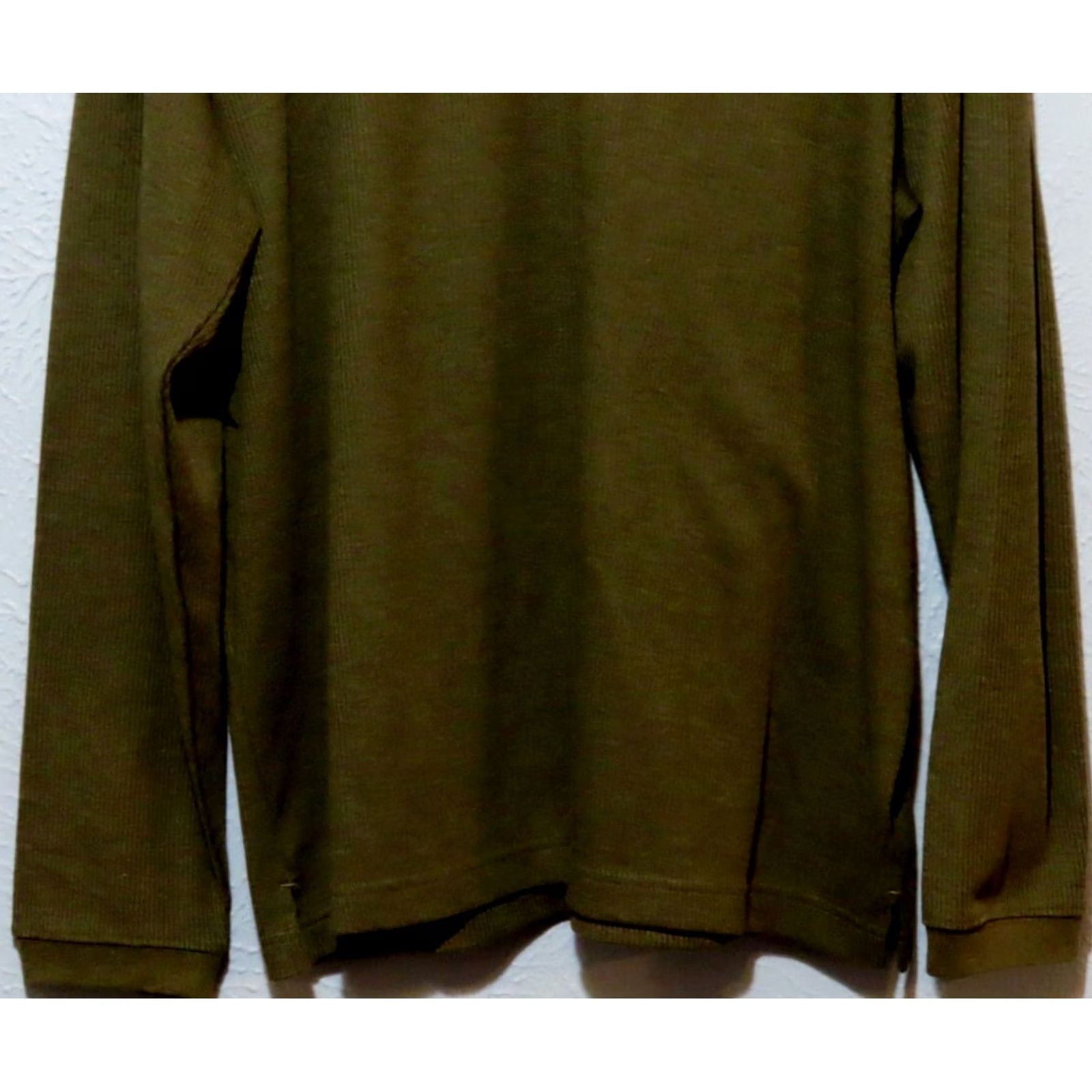 Haggar Haggar Polo Shirt XL Men Dark Green Knit 1/4 Zip Easy Care NWT Solid Rib Long Sleeve Casual Pullover Cotton Blend Ultra Soft Regular Fit Size US XL / EU 56 / 4 - 2 Thumbnail
