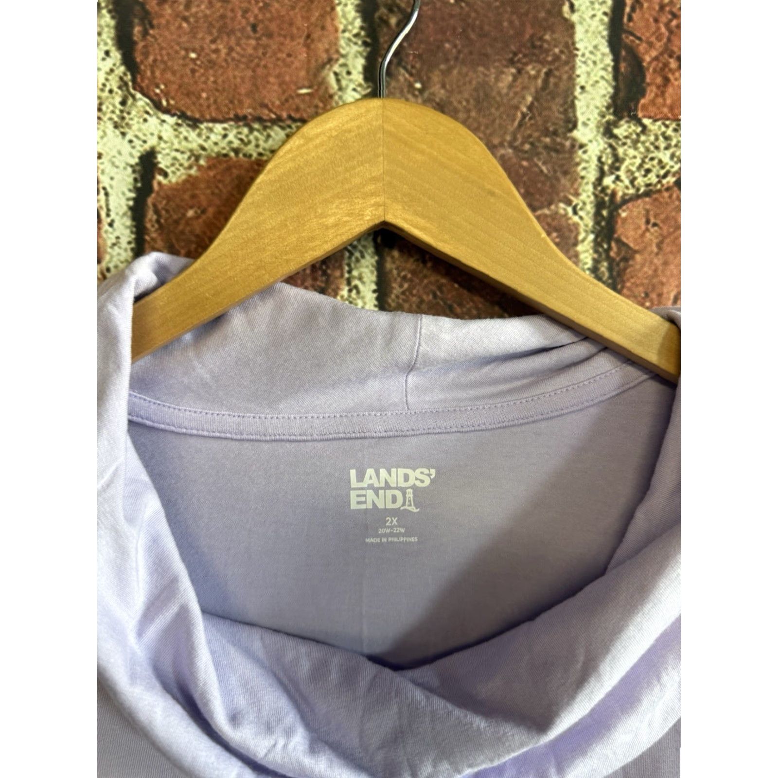 Lands' End Lands End Womens Purple 3/4 Sleeve Pullover Shirt Plus Size 2X Size XXL / US 16-18 / IT 52-54 - 3 Thumbnail