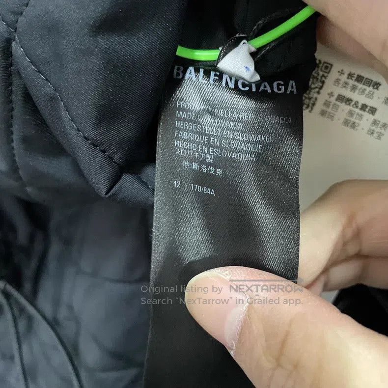 Balenciaga Balenciaga Black and Blue Printed Fleece Jacket Size US XS / EU 42 / 0 - 4 Thumbnail