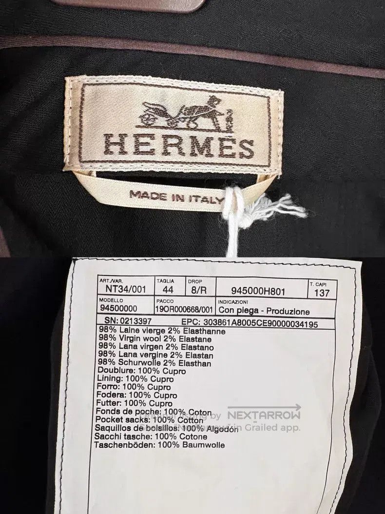 Hermes Hermes Men's Casual Dress Pants for Spring and Summer Size 44R - 3 Thumbnail