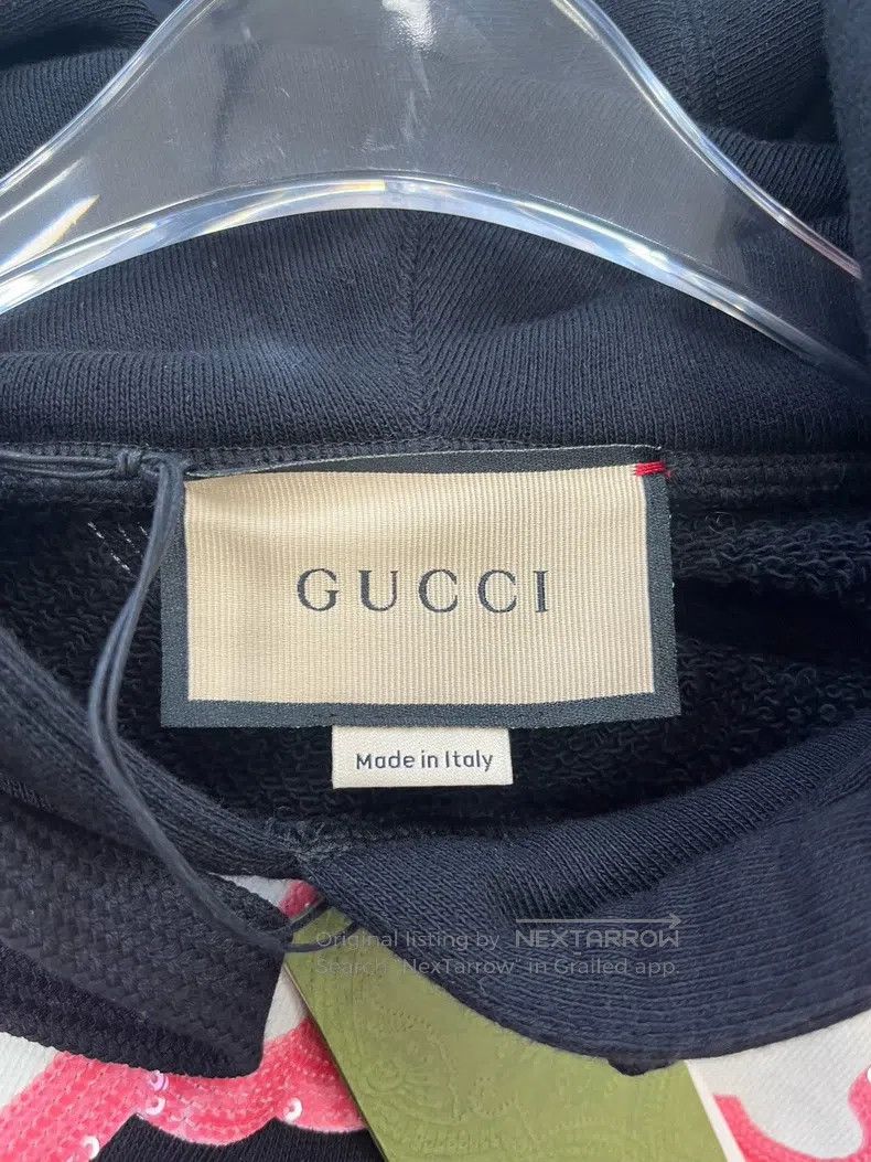 Gucci Gucci Black sequin letter logo hooded sweatshirt Size US XS / EU 42 / 0 - 4 Thumbnail
